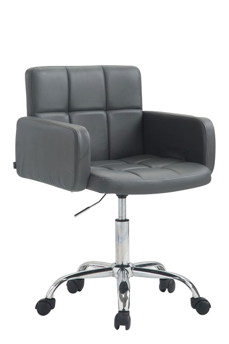 CLP Arbeitshocker Los Angeles Mit Kunstlederbezug I Drehstuhl Mit Laufrollen I H&ouml;henverstellbarer Rollhocker Mit Metallgestell - Bild 1