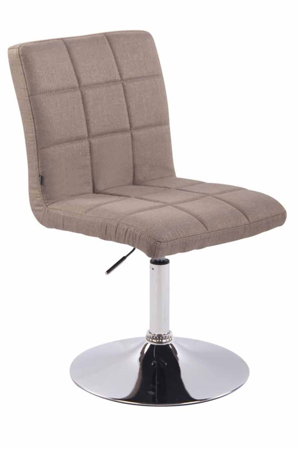 CLP Esszimmerstuhl h&ouml;henverstellbar Ricky, drehbar mit Stoffbezug, 360&deg; Sitzfunktion, Trompetenfu&szlig;, Metallgestell in Chromoptik - Bild 1