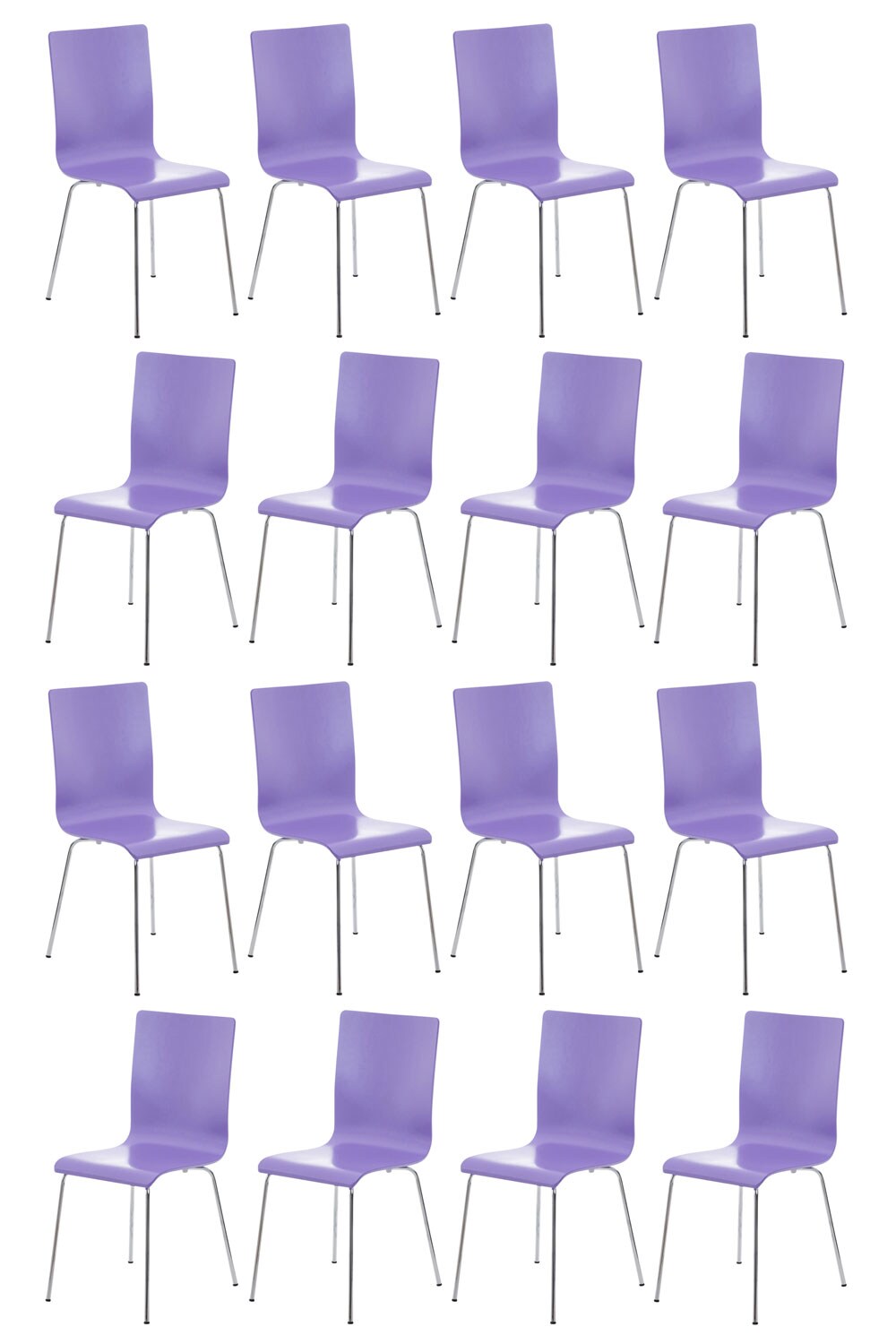 CLP 16er Set Besucherstuhl Pepe Farbe: lila