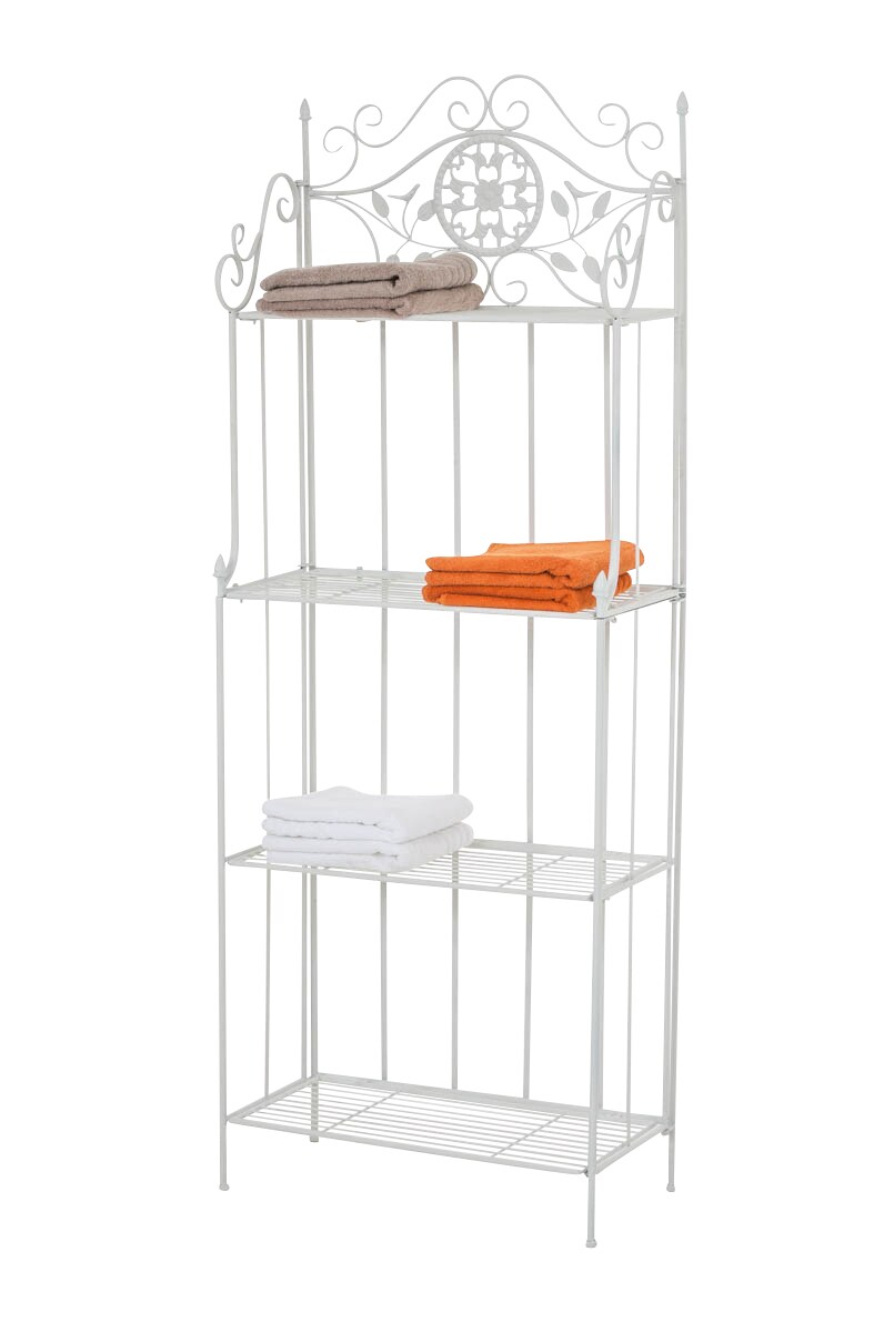 CLP Pflanzenregal Metall Flora im Landhausstil, klappbar, Standregal mit 4 Ablagen, f&uuml;r Indoor und Outdoor, Garten, Balkon, Terrasse, Wand - Bild 1