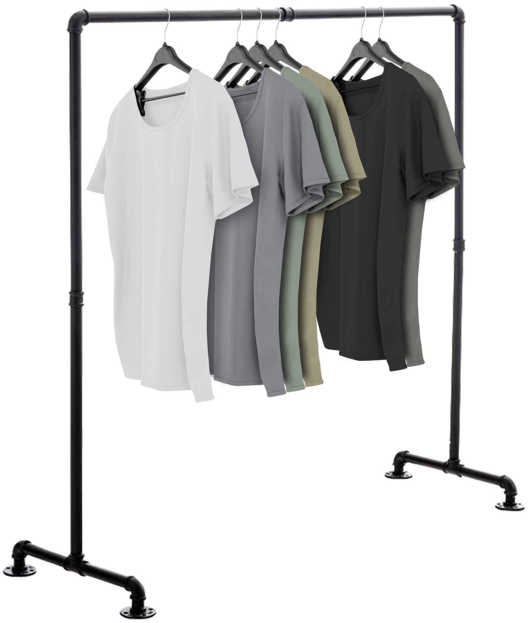 CLP Kleiderst&auml;nder JERSEY aus Metall im angesagten Industrial Design | H&ouml;he ca. 150 cm | Breite 120-150 cm - Bild 1