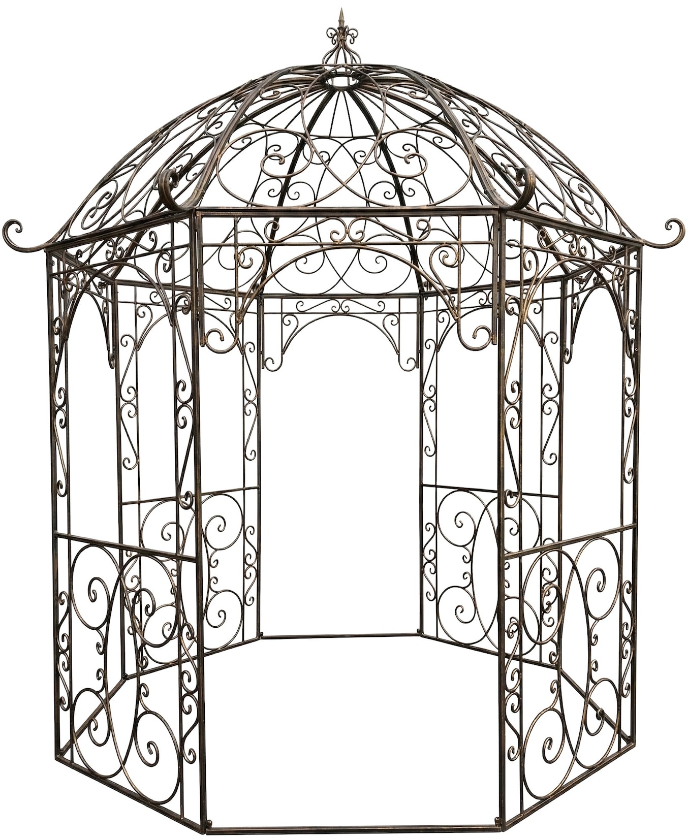 CLP Rosenpavillon aus Eisen Leila, Gartenpavillon im Jugendstil nostalgisch, Rankhilfe pulverbeschichtet für Kletterpflanzen und Rosen
