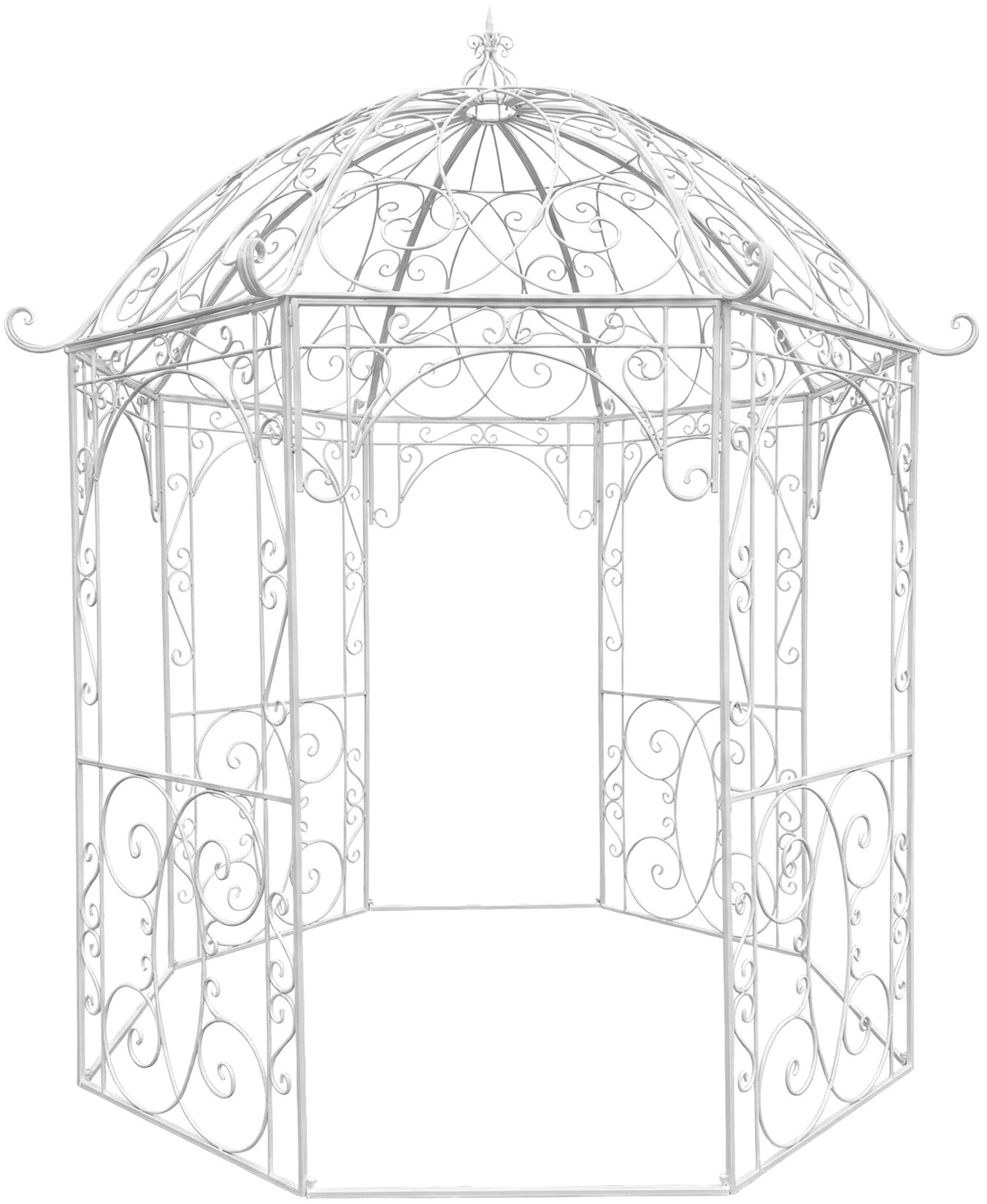 CLP Rosenpavillon aus Eisen Leila, Gartenpavillon im Jugendstil nostalgisch, Rankhilfe pulverbeschichtet für Kletterpflanzen und Rosen