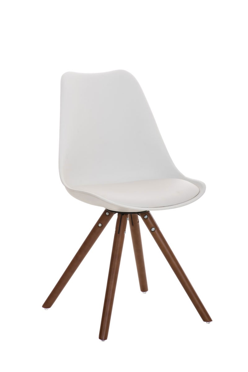 CLP Retrostuhl PEGLEG mit hochwertiger Polsterung und Kunstlederbezug I Schalenstuhl mit Holzgestell und einer Sitzh&ouml;he von: 46 cm - Bild 1