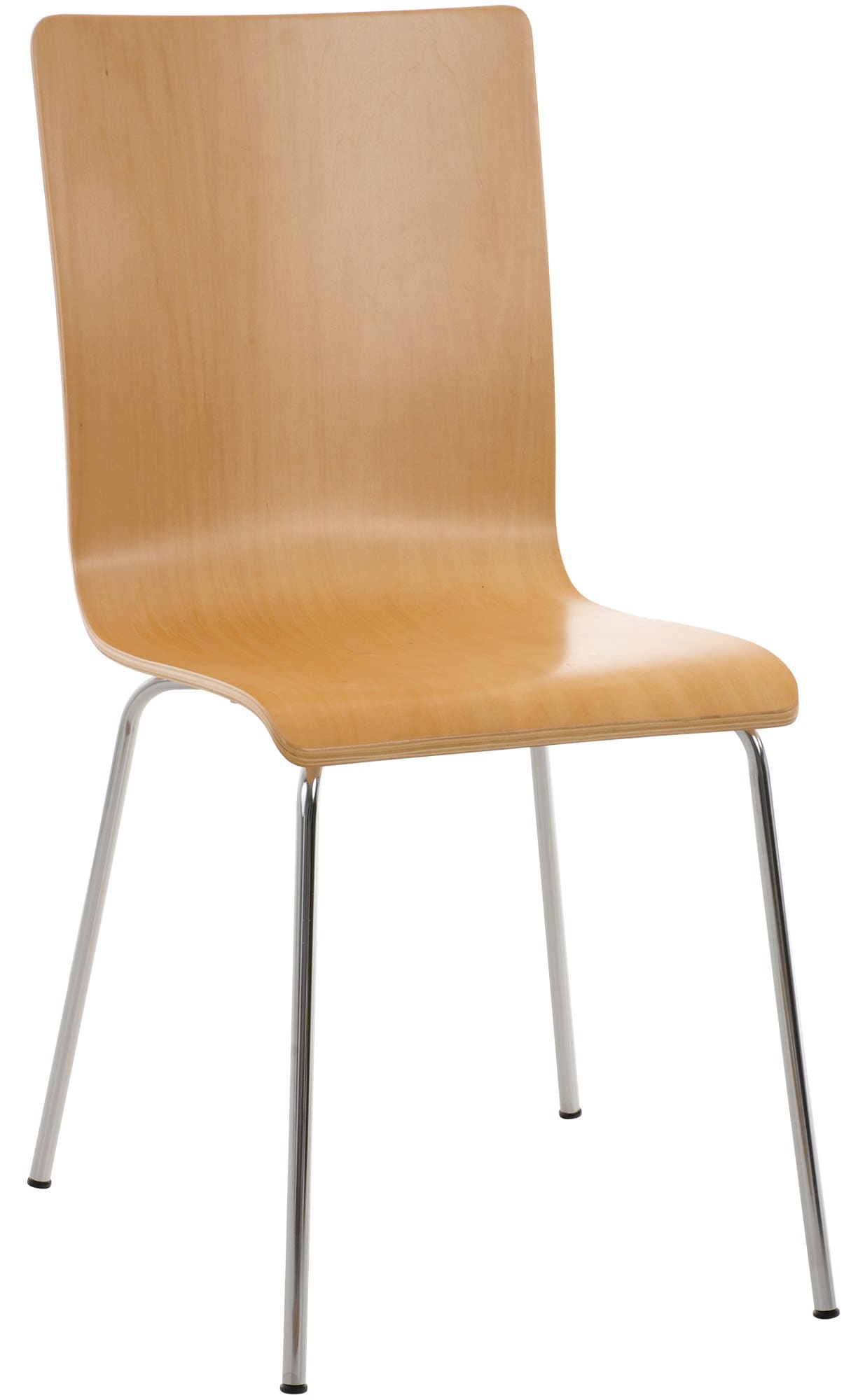 CLP Besucherstuhl Pepe I Ergonomisch Geformter Lehnstuhl Mit Holzsitz I Stabiles Metallgestell I Komfort Und Stil Mit Robuster Konstruktion - Bild 1