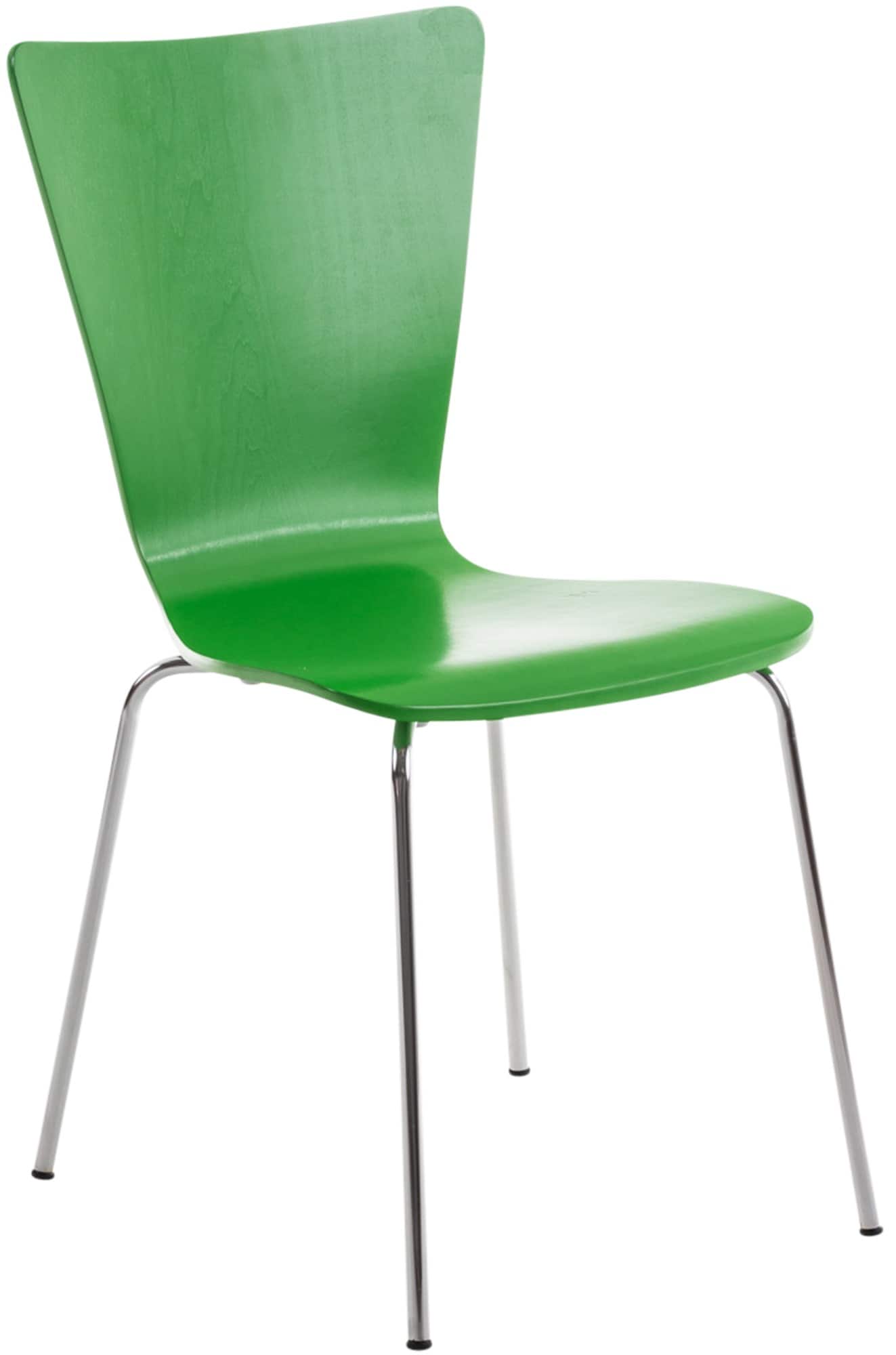 CLP Stapelstuhl Aaron I Ergonomisch Geformter Konferenzstuhl Mit Holzsitz I Platzsparender Besucherstuhl Mit Bodenschonern - Bild 1