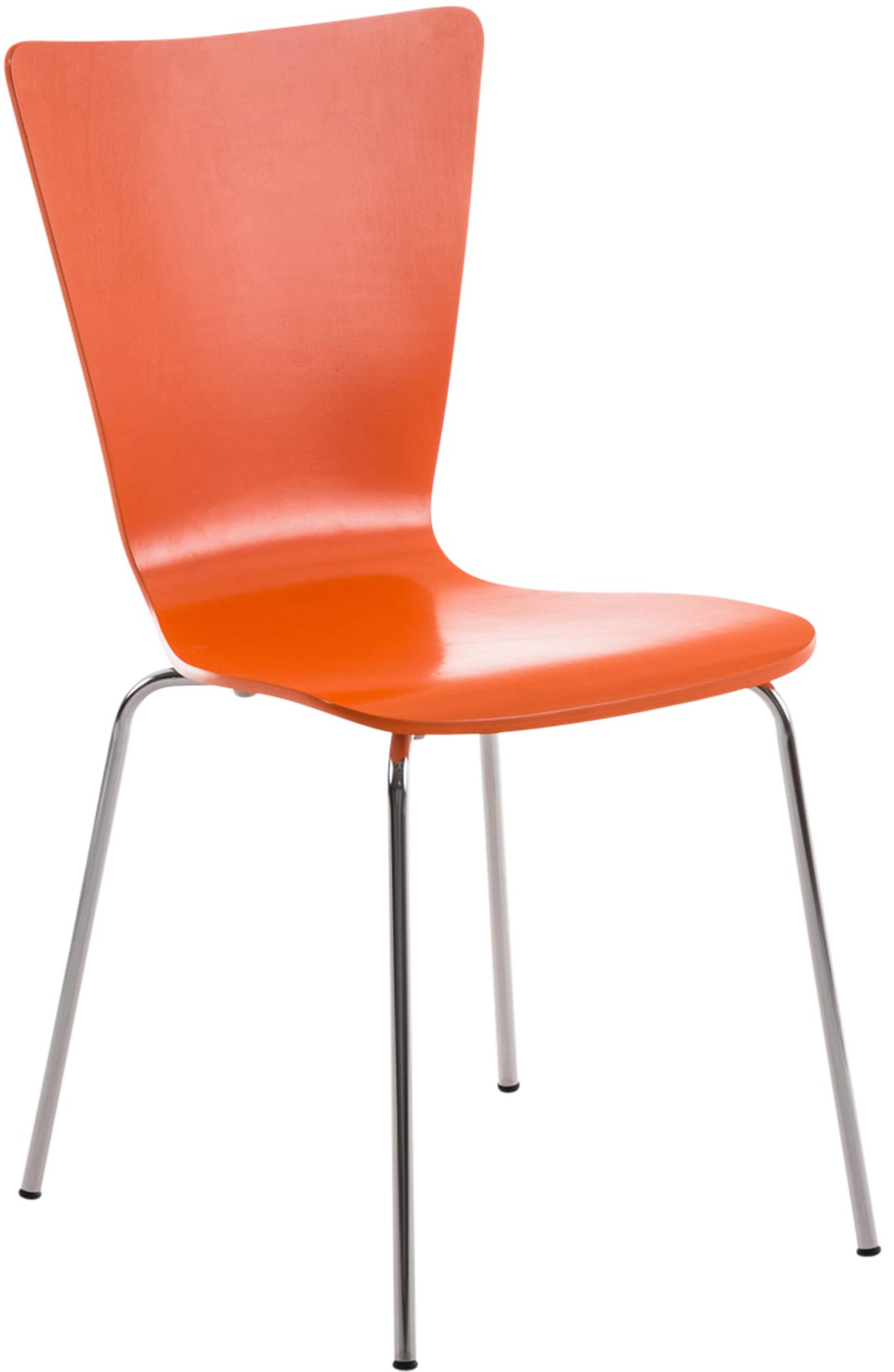 CLP Stapelstuhl Aaron I Ergonomisch Geformter Konferenzstuhl Mit Holzsitz I Platzsparender Besucherstuhl Mit Bodenschonern - Bild 1