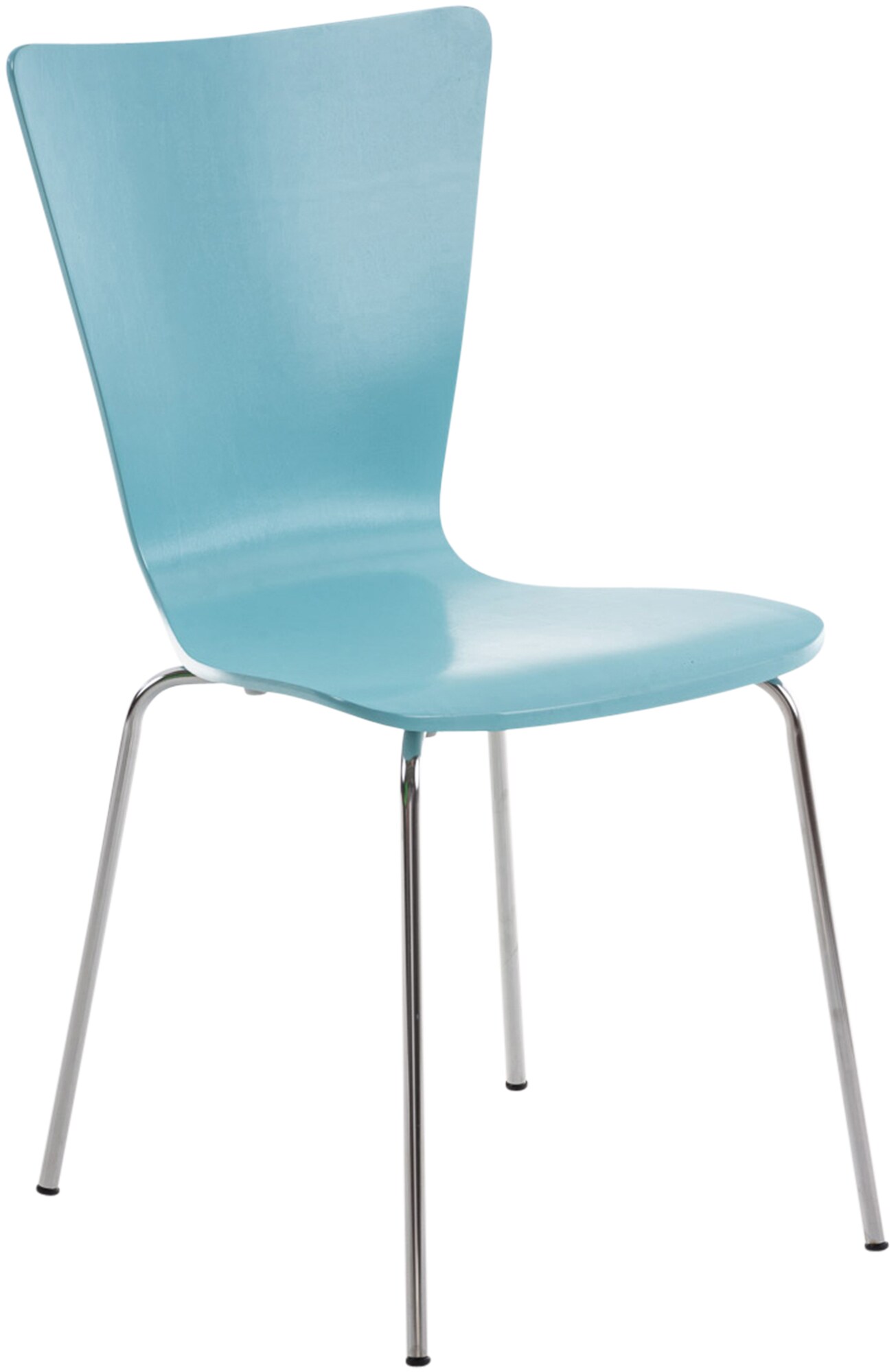 CLP Stapelstuhl Aaron I Ergonomisch Geformter Konferenzstuhl Mit Holzsitz I Platzsparender Besucherstuhl Mit Bodenschonern - Bild 1