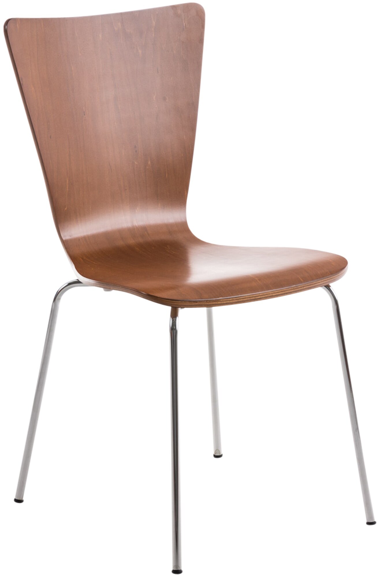 CLP Stapelstuhl Aaron I Ergonomisch Geformter Konferenzstuhl Mit Holzsitz I Platzsparender Besucherstuhl Mit Bodenschonern - Bild 1