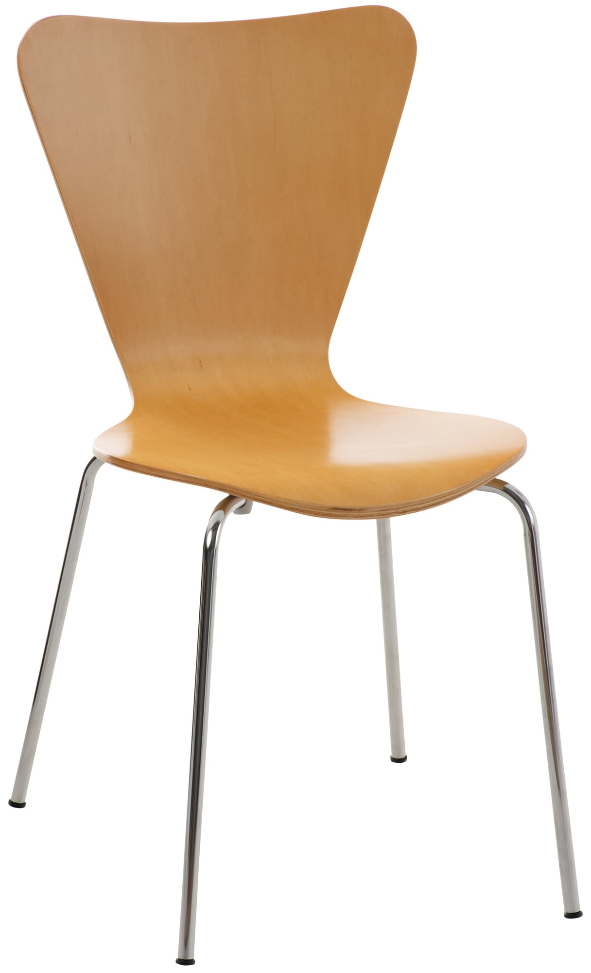 CLP Stapelstuhl Calisto I Konferenzstuhl Mit Holzsitz Und Stabilem Metallgestell - Bild 1