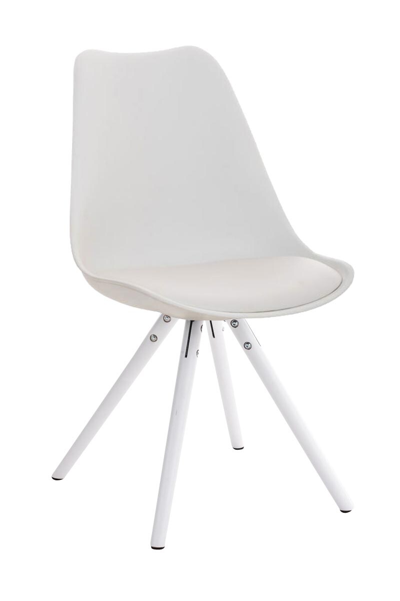 CLP Retrostuhl PEGLEG mit hochwertiger Polsterung und Kunstlederbezug I Schalenstuhl mit Holzgestell und einer Sitzh&ouml;he von: 46 cm - Bild 1