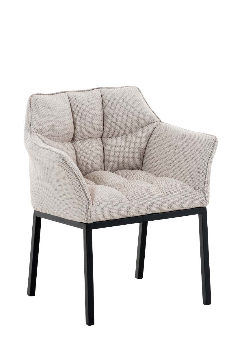 CLP Loungesessel OCTAVIA mit Stoffbezug I Polsterstuhl mit Armlehnen und Gestell aus Edelstahl / Metall I In vielen Farben erh&auml;ltlich - Bild 1