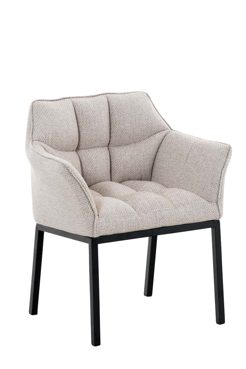 CLP Loungesessel OCTAVIA mit Stoffbezug I Polsterstuhl mit Armlehnen und Gestell aus Edelstahl / Metall I In vielen Farben erhältlich | 04251152635800