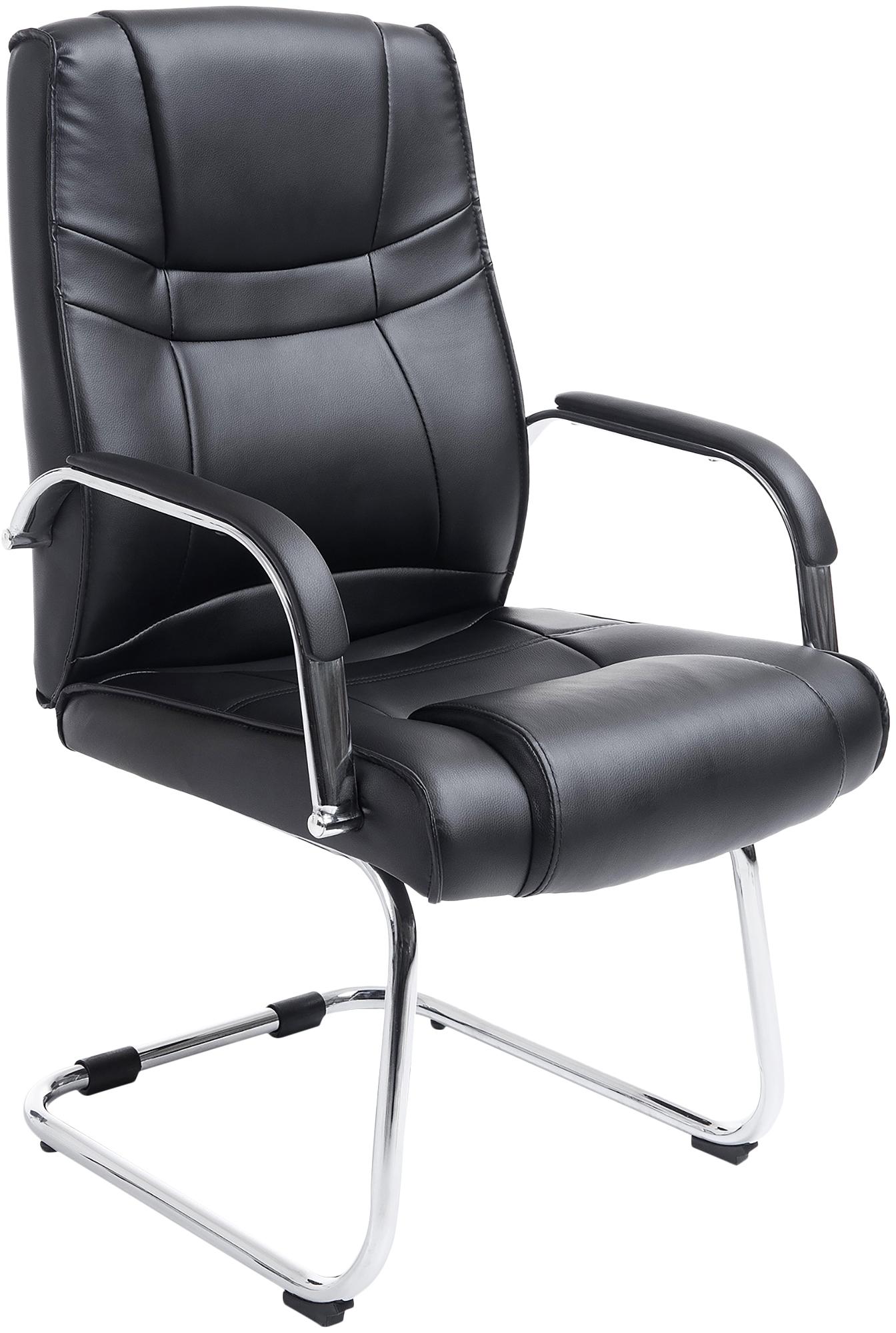 CLP XXL-Freischwinger Attila I gepolsterter Besucherstuhl mit Kunstleder-Bezug I Bis 180 kg belastbar - Bild 1