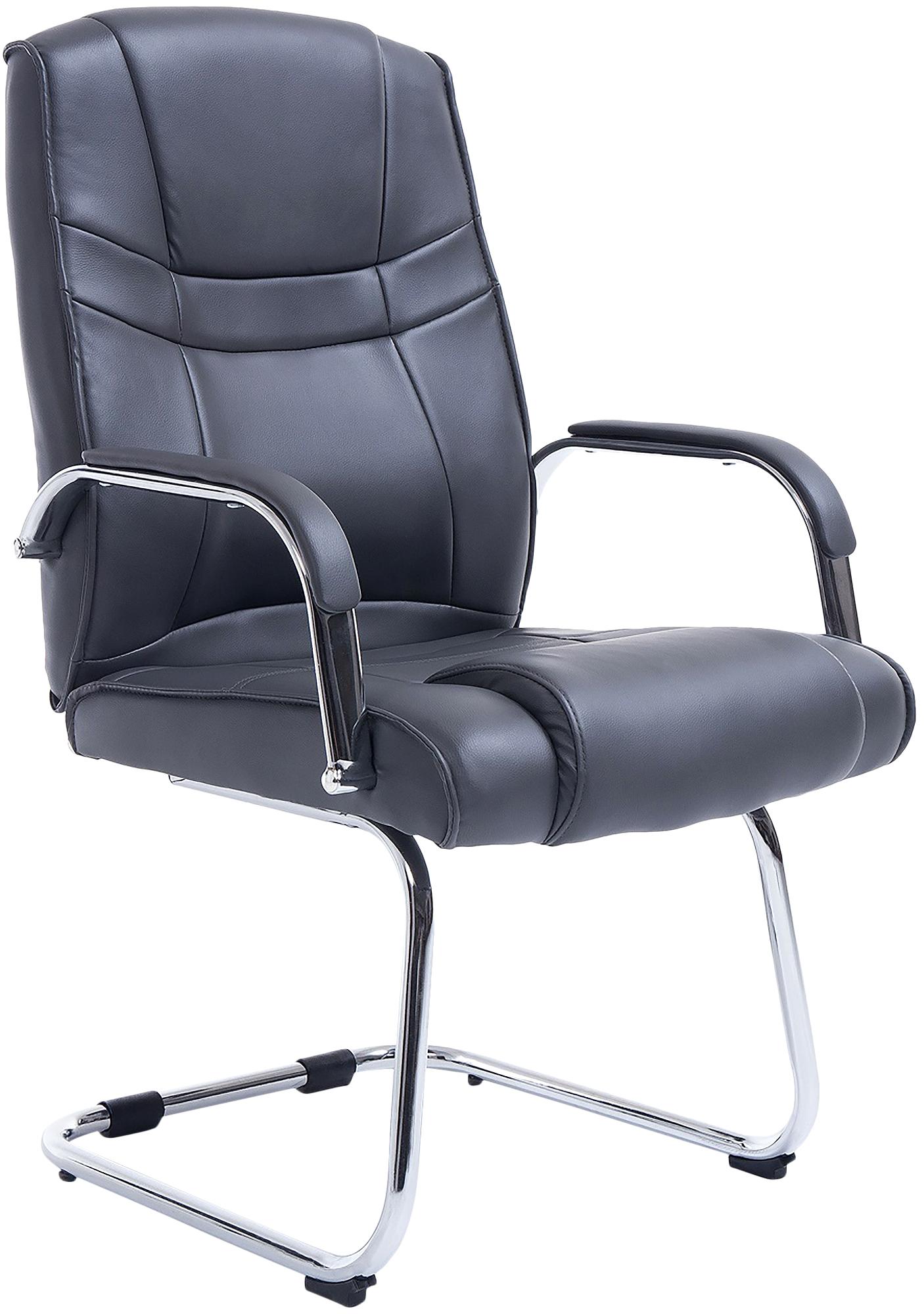 CLP XXL-Freischwinger Attila I gepolsterter Besucherstuhl mit Kunstleder-Bezug I Bis 180 kg belastbar - Bild 1