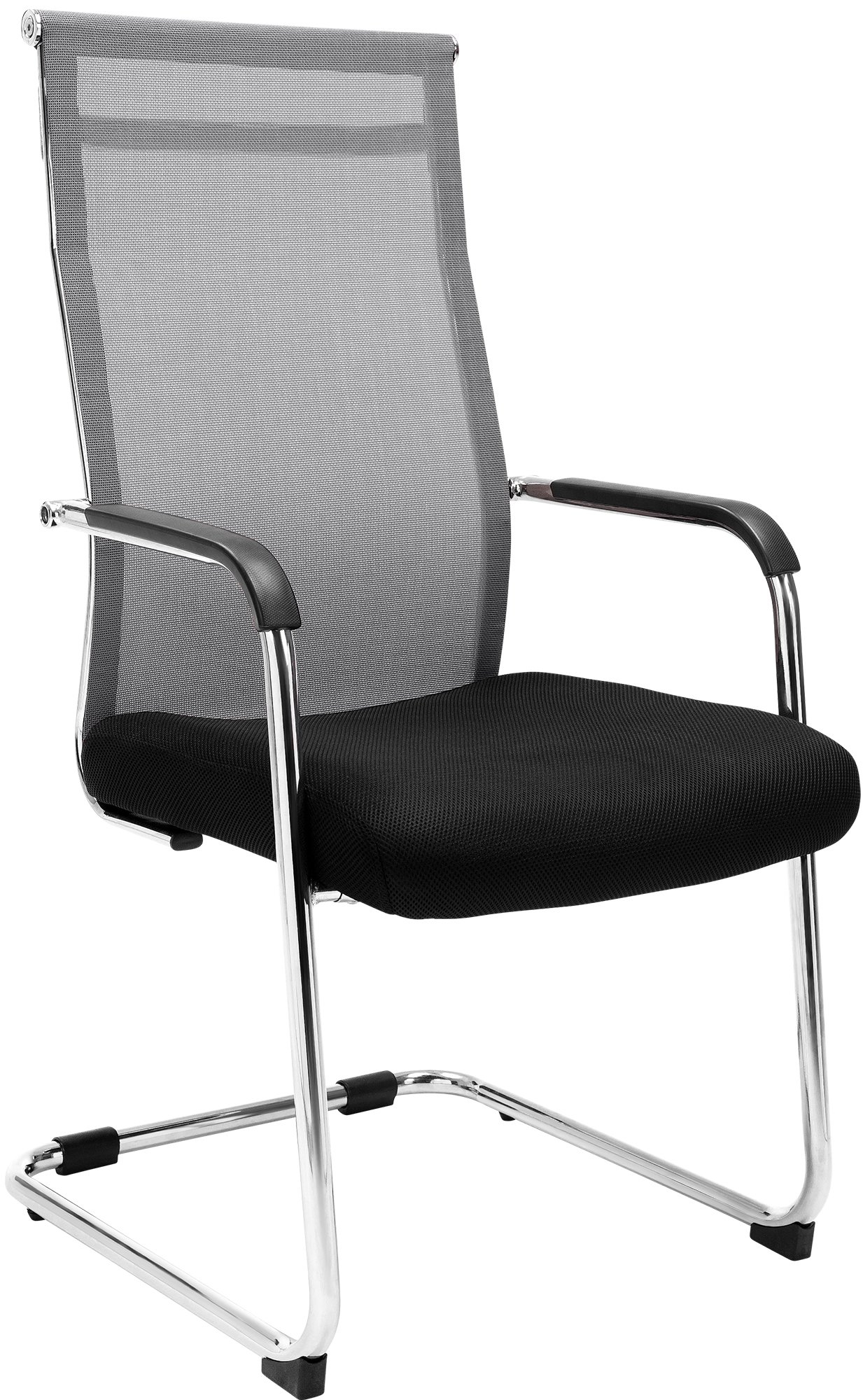 CLP Freischwinger Brenda I Besucherstuhl Mit Stoff-Bezug I R&uuml;ckenlehne Mit Netz-Bezug - Bild 1