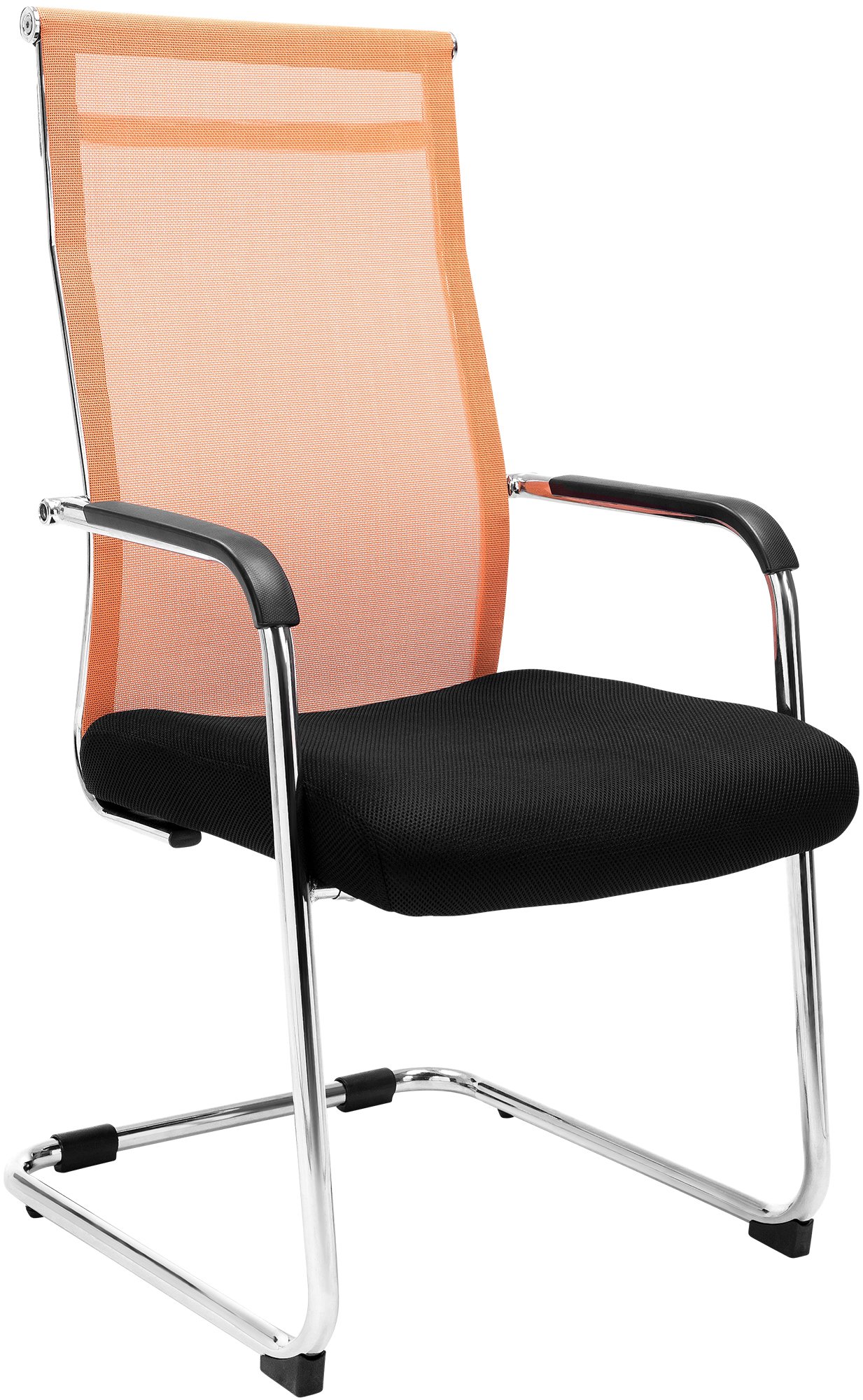 CLP Freischwinger Brenda I Besucherstuhl Mit Stoff-Bezug I R&uuml;ckenlehne Mit Netz-Bezug - Bild 1