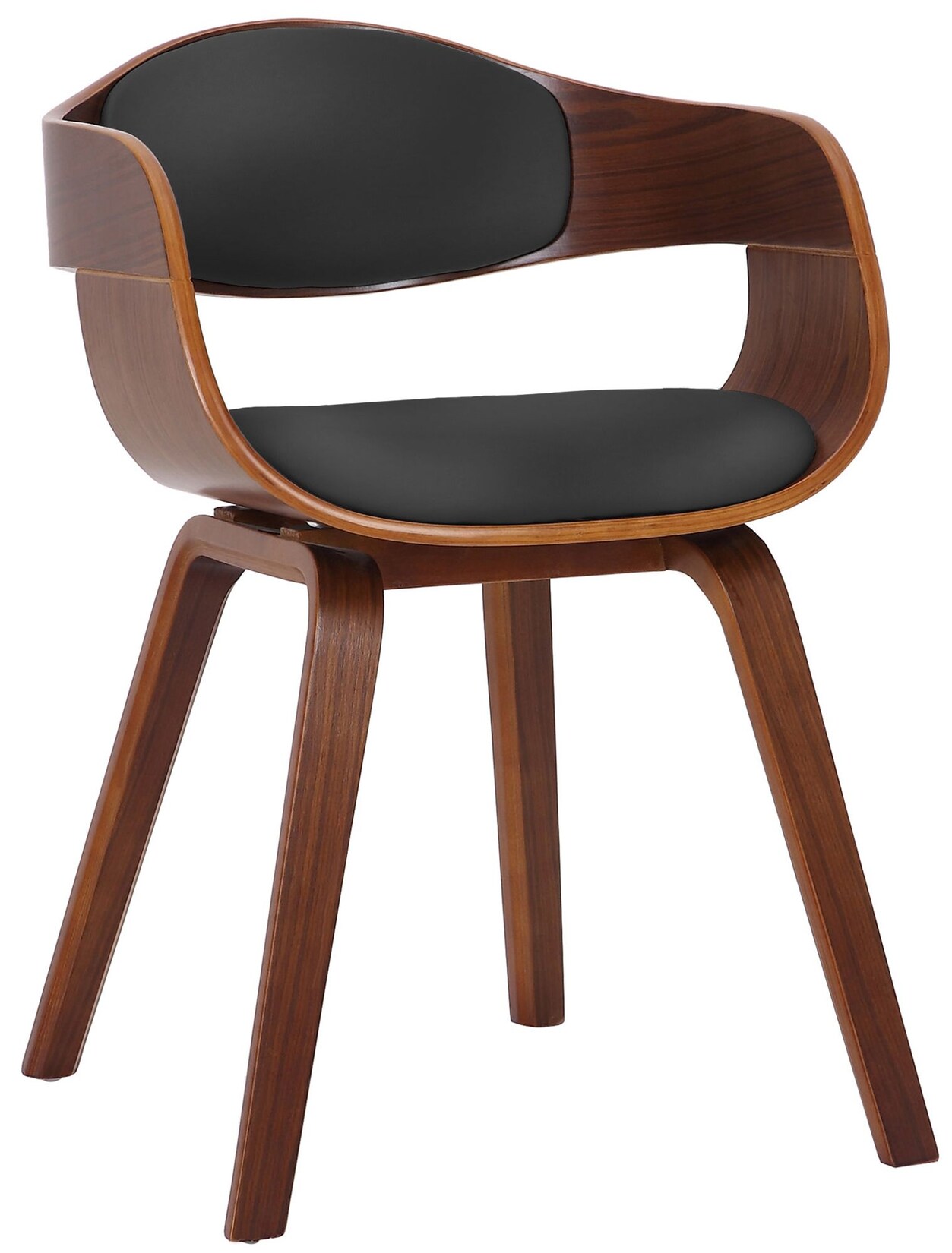 CLP Esszimmerstuhl ergonomisch Kingston, gepolsterte umlaufender Rückenlehne, Kunstlederbezug & Holzgestell, belastbar bis 150 kg