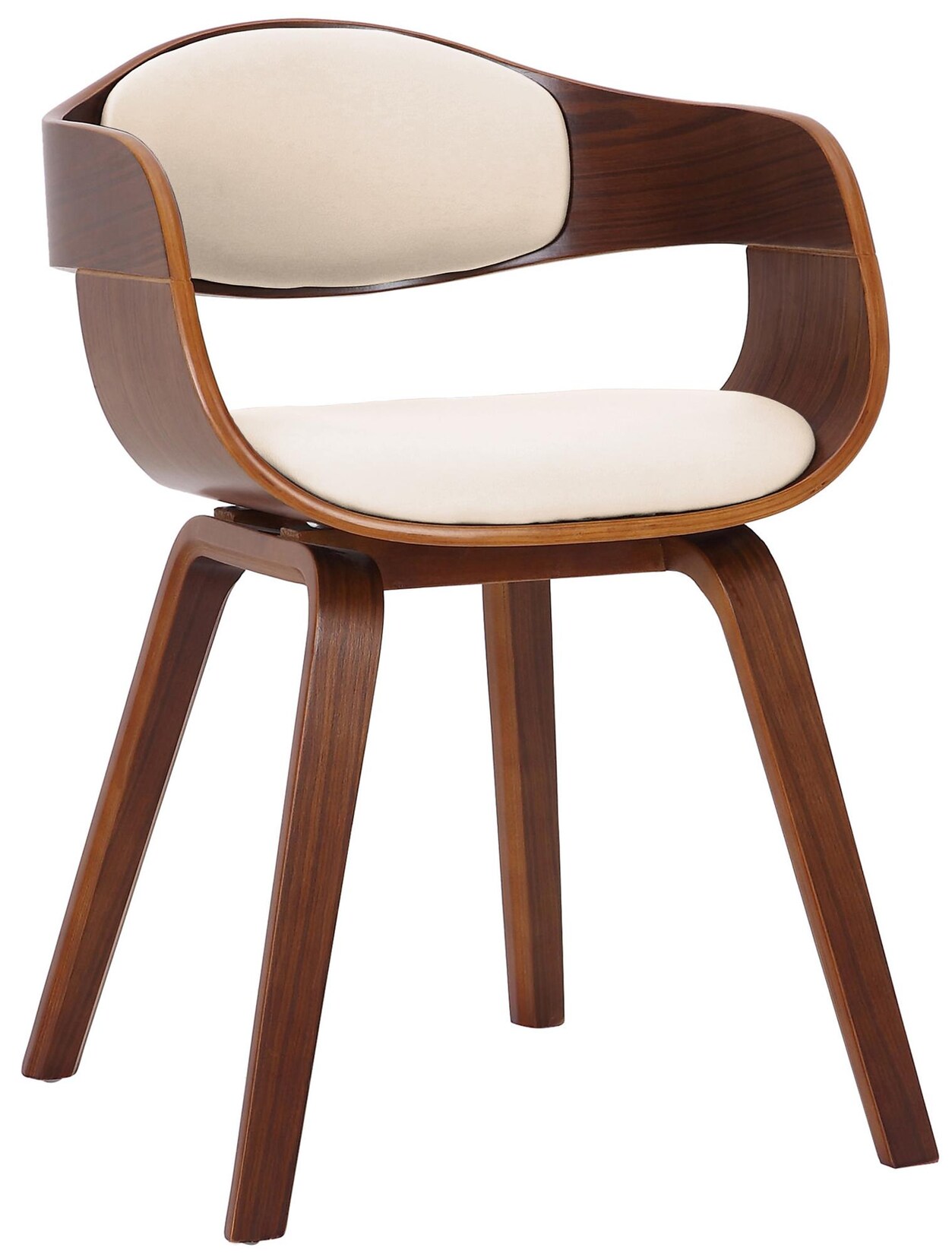 CLP Esszimmerstuhl ergonomisch Kingston, gepolsterte umlaufender Rückenlehne, Kunstlederbezug & Holzgestell, belastbar bis 150 kg