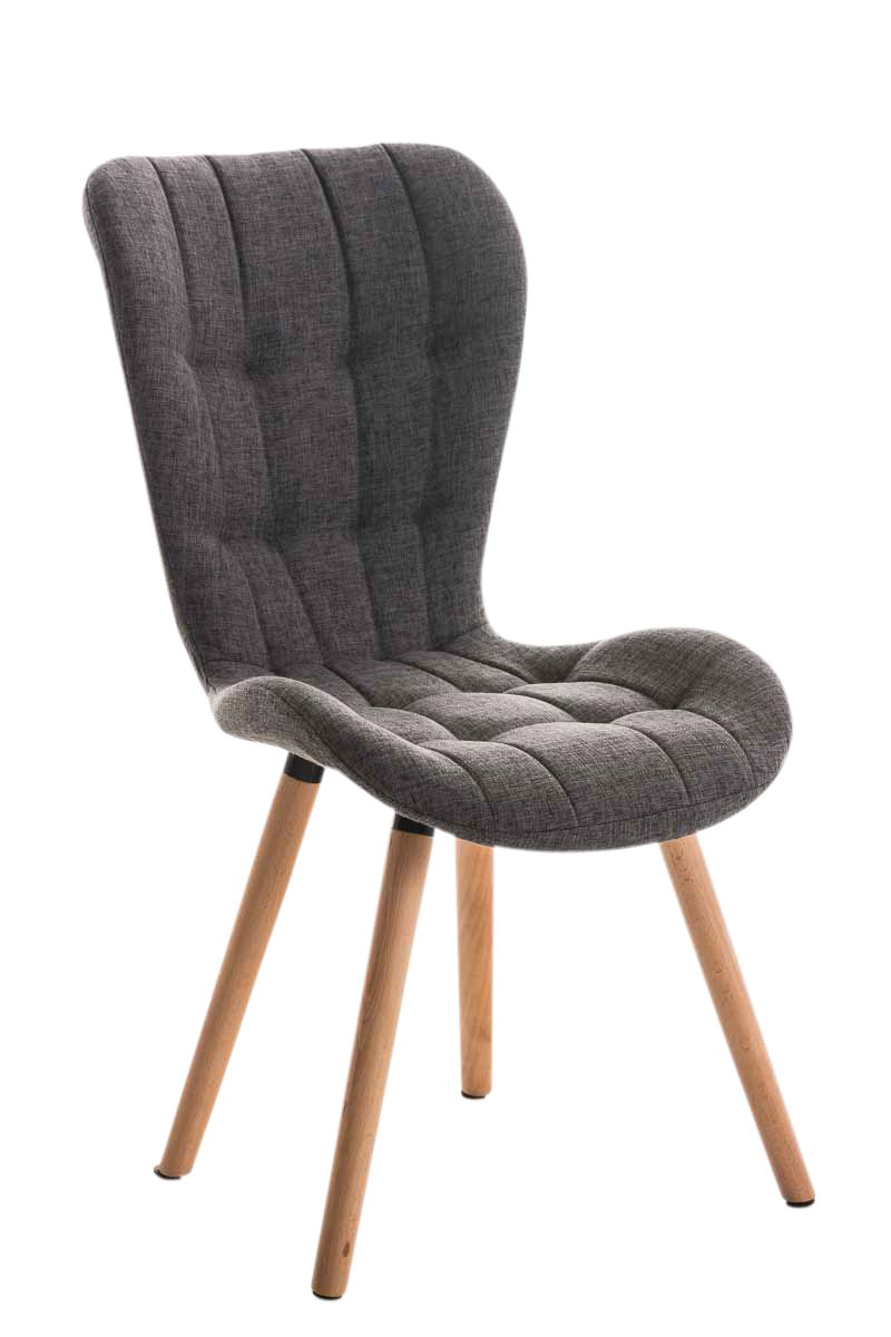 CLP Esszimmerstuhl Elda Mit Polsterung Und Stoffbezug I Lehnstuhl Mit Robustem Holzgestell I Polsterstuhl Mit Ziern&auml;hten - Bild 1