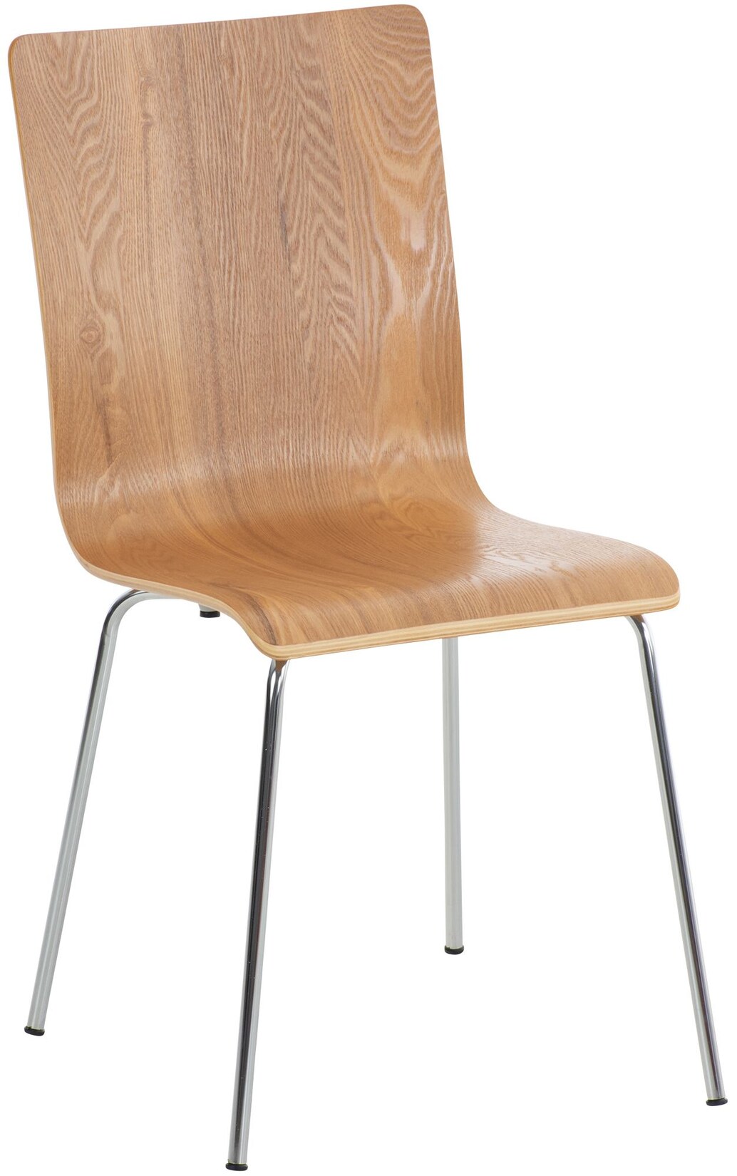 CLP Besucherstuhl Pepe I Ergonomisch Geformter Lehnstuhl Mit Holzsitz I Stabiles Metallgestell I Komfort Und Stil Mit Robuster Konstruktion