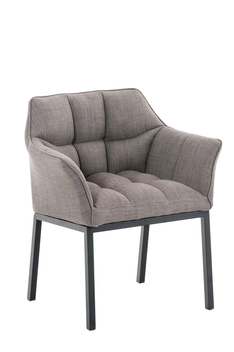 CLP Loungesessel OCTAVIA mit Stoffbezug I Polsterstuhl mit Armlehnen und Gestell aus Edelstahl / Metall I In vielen Farben erh&auml;ltlich - Bild 1