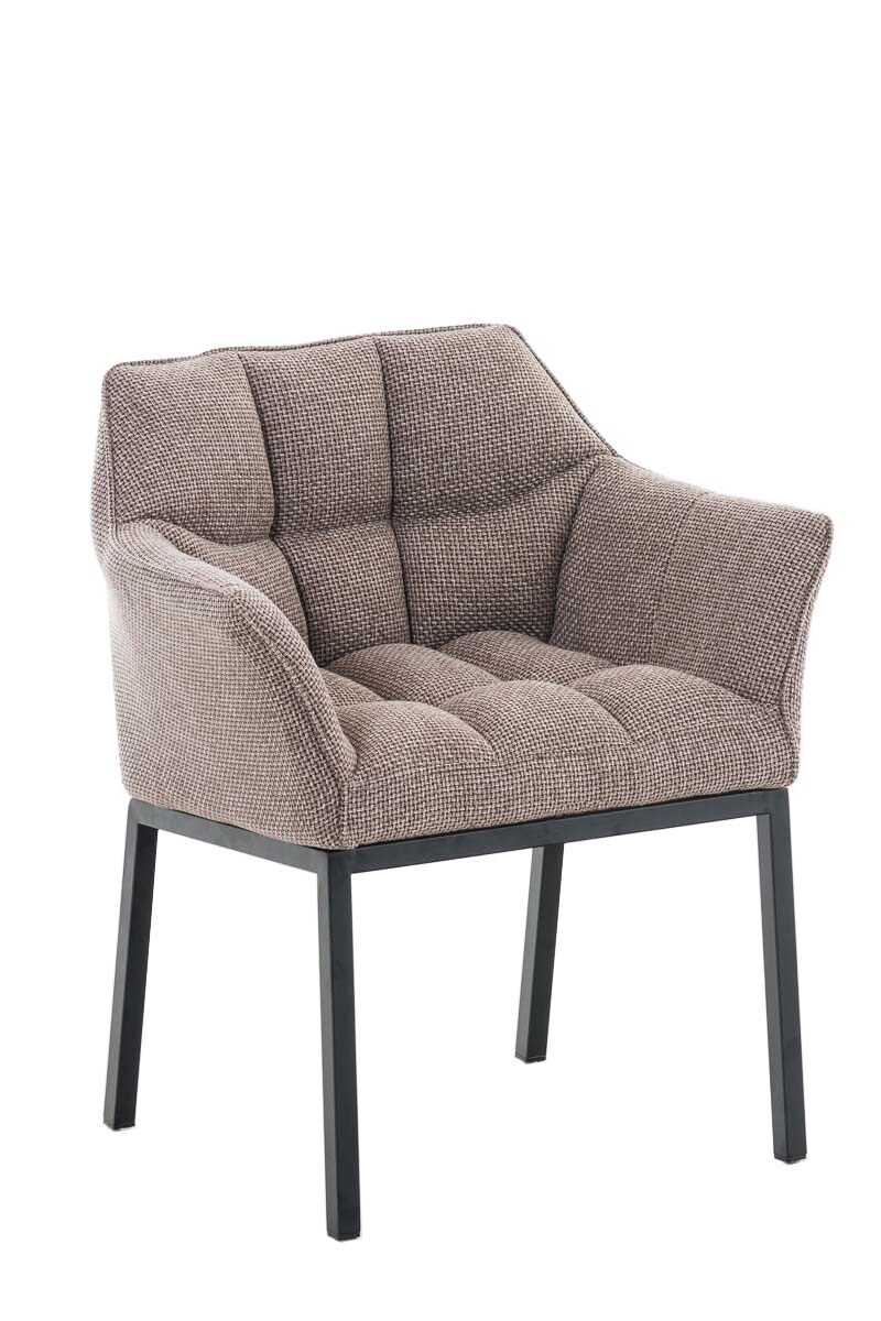 CLP Loungesessel OCTAVIA mit Stoffbezug I Polsterstuhl mit Armlehnen und Gestell aus Edelstahl / Metall I In vielen Farben erh&auml;ltlich - Bild 1