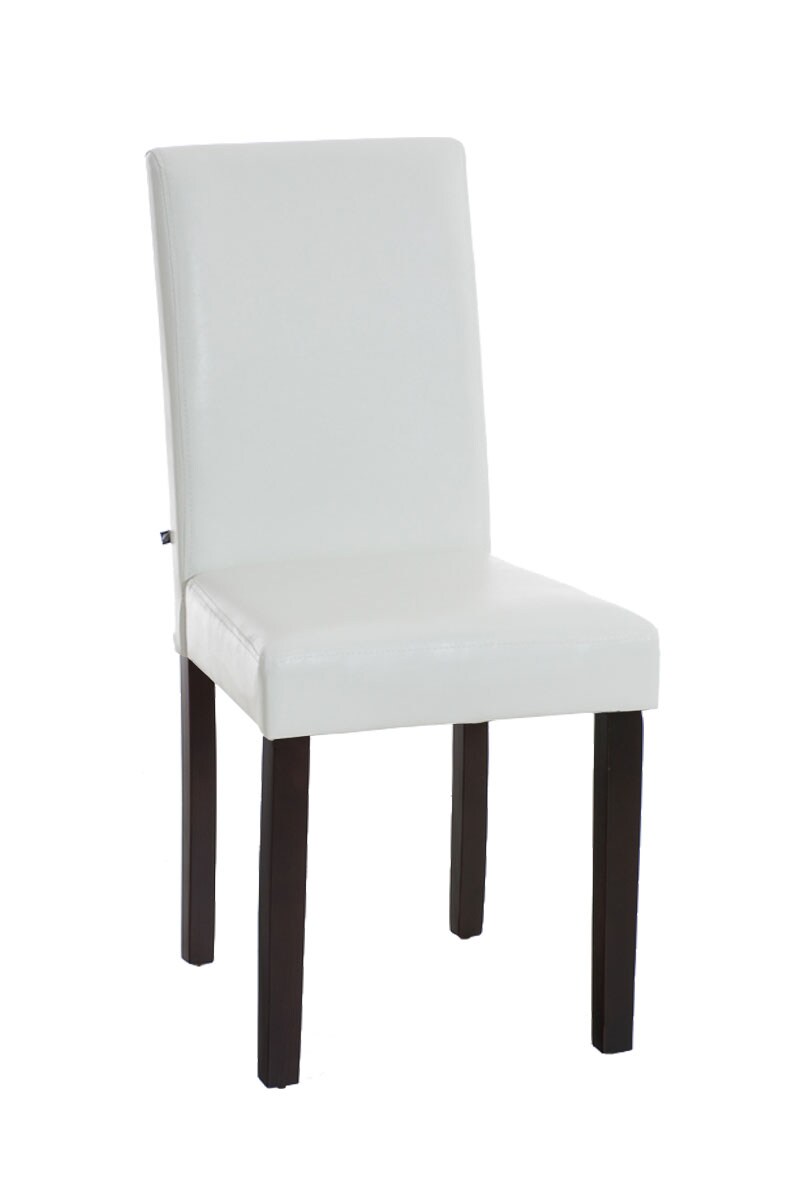 CLP Esszimmerstuhl Ina dunkelbraun Farbe: weiß, Gestell Farbe: dunkelbraun