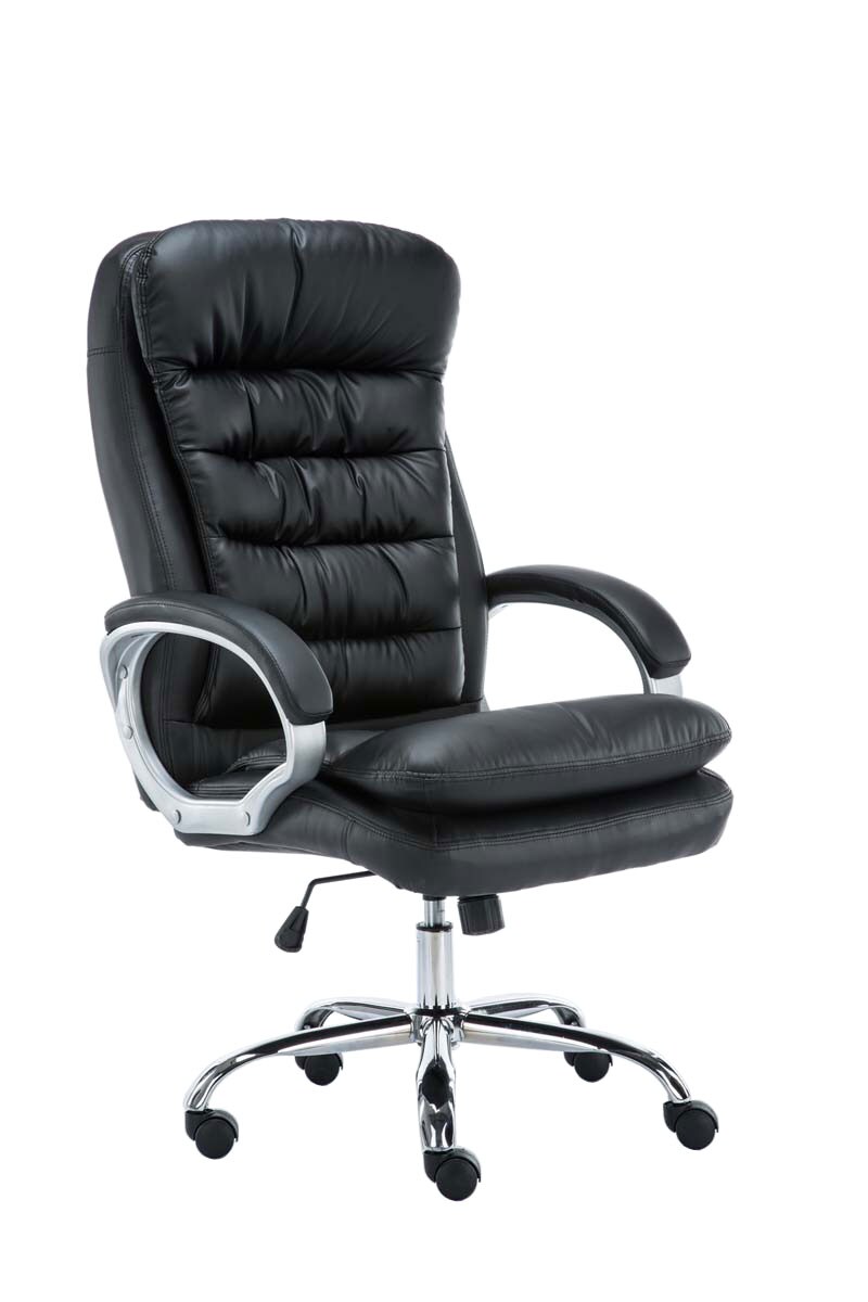 CLP Bürostuhl ergonomisch, XXL Vancouver, bis 150 kg belastbar, höhen-verstellbar, drehbar, kippbar fixierbar, Kunstleder