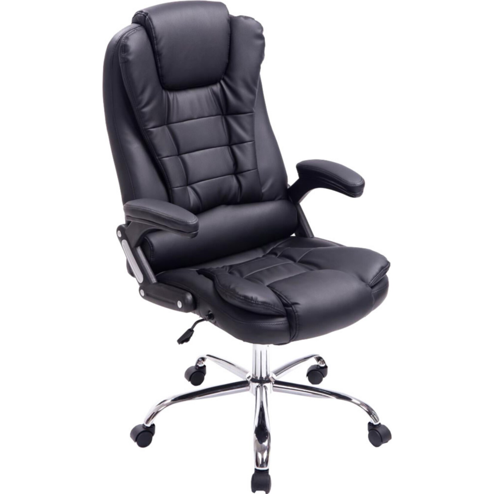 CLP XXL Chefsessel Thor I Max. 150 KG Belastbar I H&ouml;henverstellbarer B&uuml;rostuhl Mit Armlehnen I Drehstuhl Mit Dickem Polster - Bild 1