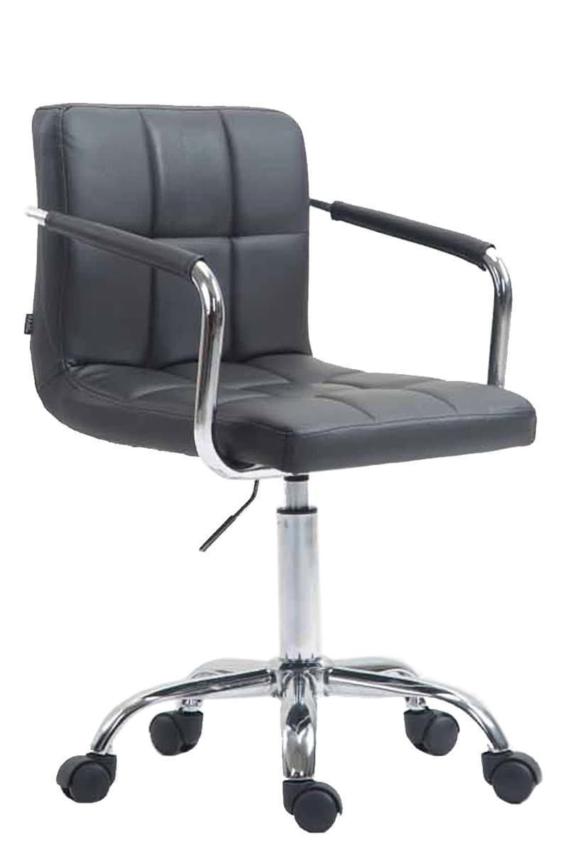 CLP B&uuml;rostuhl LUCY mit gestepptem Kunstlederbezug I Drehstuhl mit Leichtlaufrollen I Schreibtischstuhl mit Armlehne - Bild 1