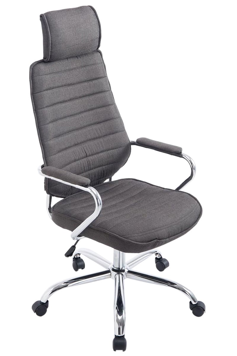 CLP B&uuml;rostuhl ergonomisch Rako, Schreibtischstuhl h&ouml;henverstellbar drehbar Stoffbezug, R&uuml;ckenlehne mit Kopfst&uuml;tze, Armlehnen gepolstert - Bild 1