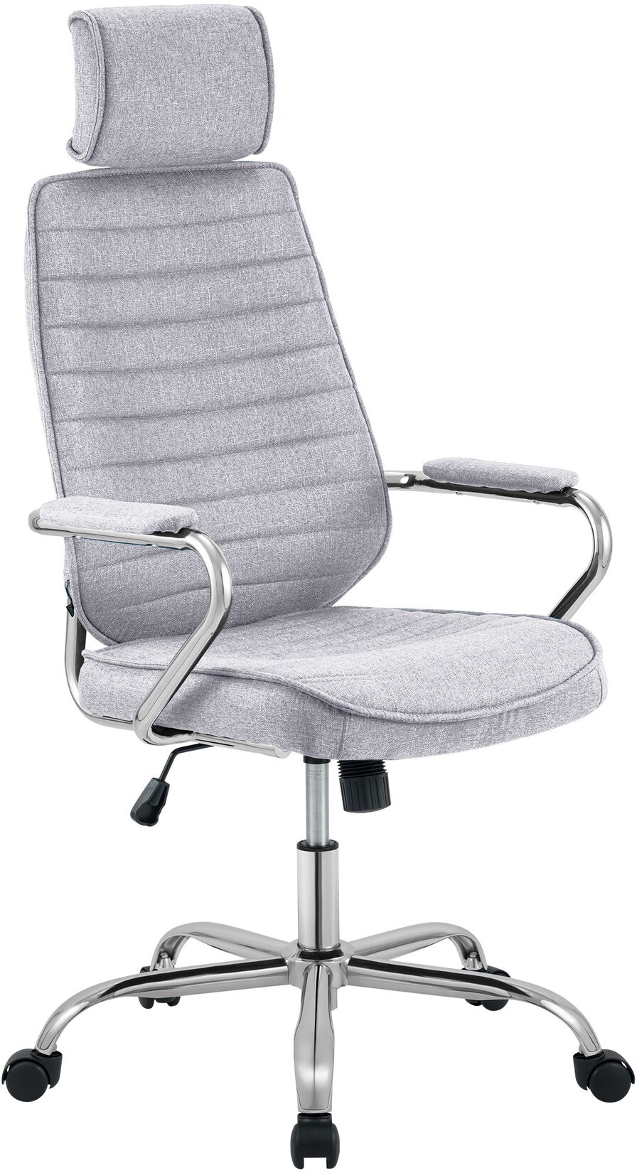 CLP Bürostuhl ergonomisch Rako, Schreibtischstuhl höhenverstellbar drehbar Stoffbezug, Rückenlehne mit Kopfstütze, Armlehnen gepolstert