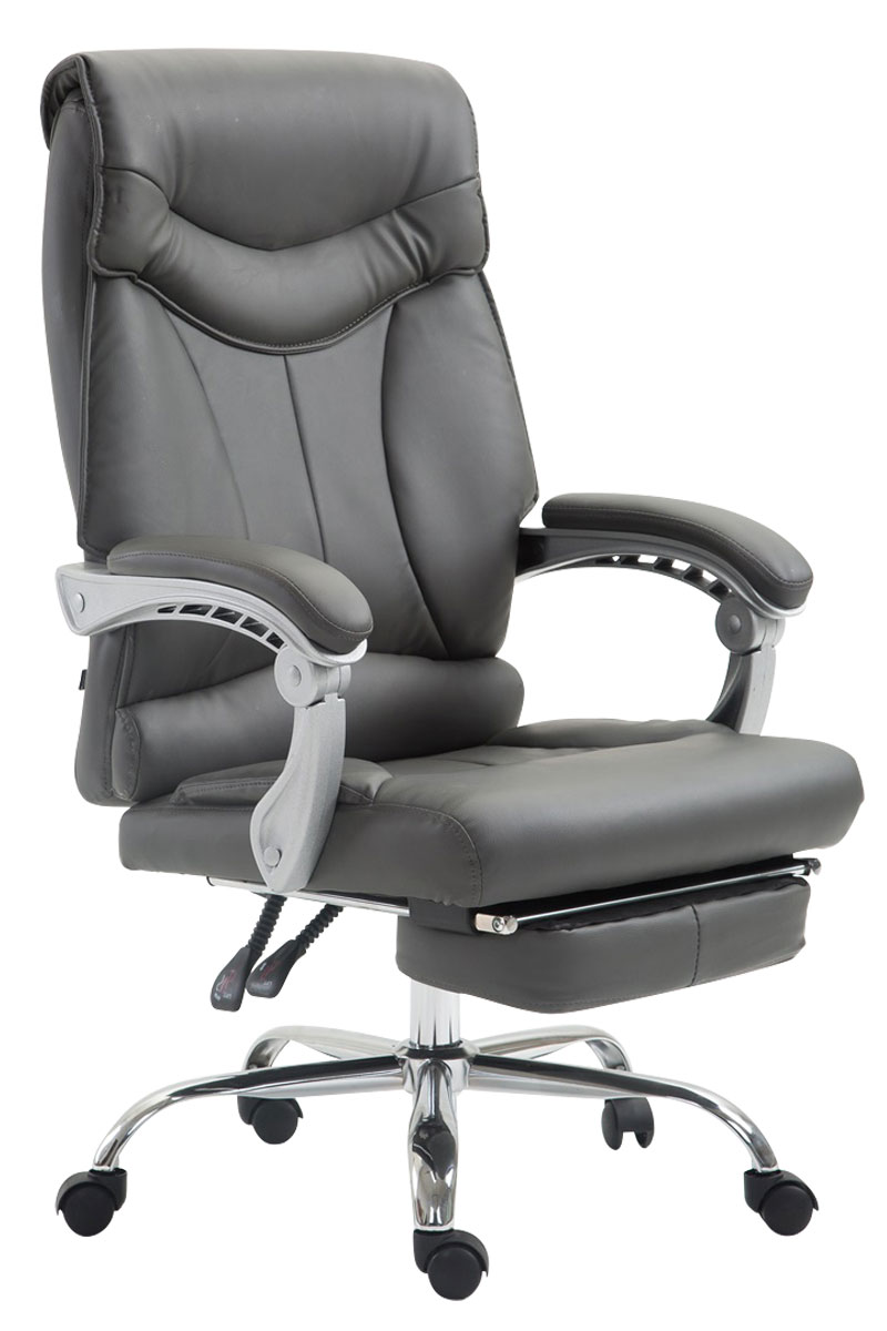 CLP B&uuml;rostuhl BIG IOWA mit Kunstlederbezug, Chefsessel mit Fu&szlig;st&uuml;tze, max. belastbar bis 136 kg, h&ouml;henverstellbar - Bild 1