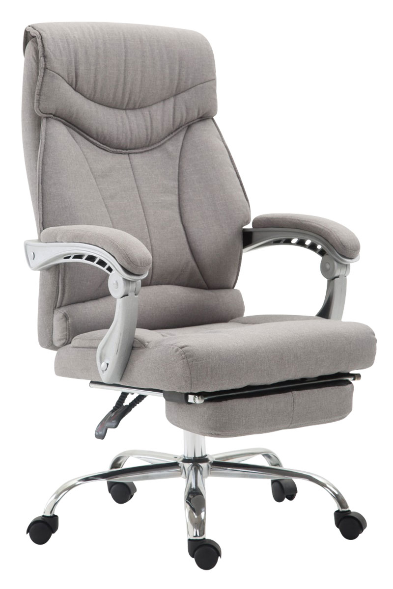 CLP B&uuml;rostuhl BIG IOWA mit Stoffbezug, Chefsessel mit Fu&szlig;st&uuml;tze, max. belastbar bis 136 kg, h&ouml;henverstellbar - Bild 1