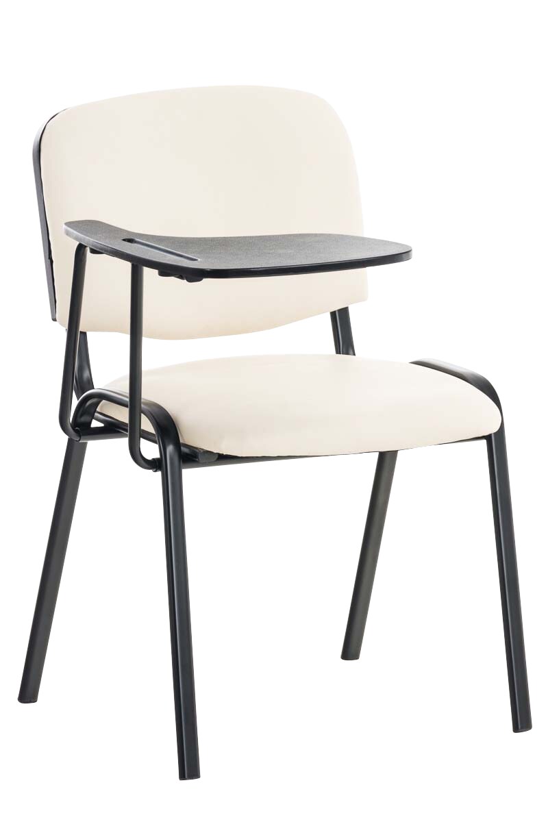 CLP Besucherstuhl KEN mit Klapptisch | Robuster Konferenzstuhl mit gepolsterter Sitzfl&auml;che und Kunstlederbezug - Bild 1