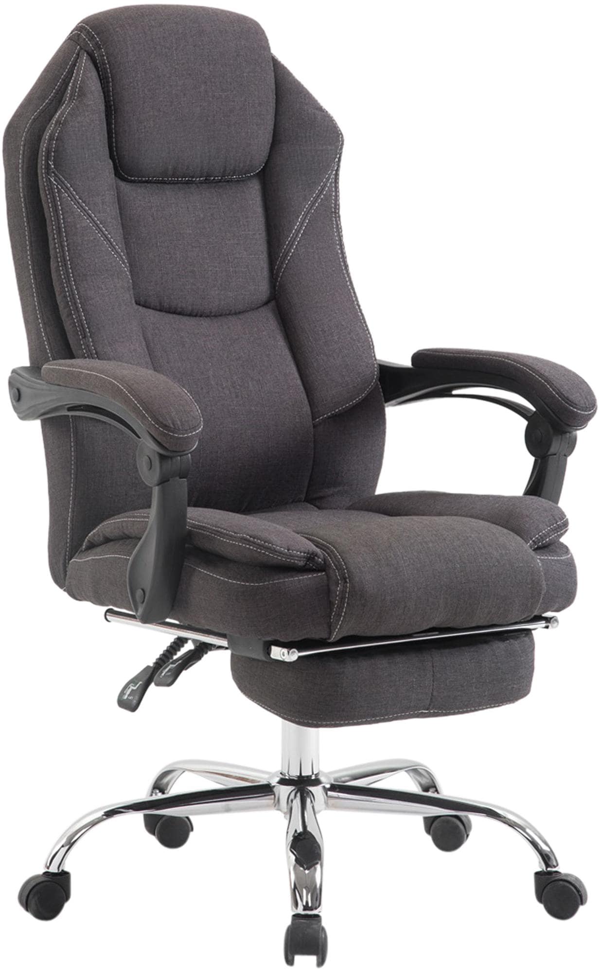 CLP B&uuml;rostuhl Castle Stoffbezug I Schreibtischstuhl mit Fu&szlig;ablage I Ergonomischer Drehstuhl h&ouml;henverstellbar I bis 130 kg belastbar - Bild 1