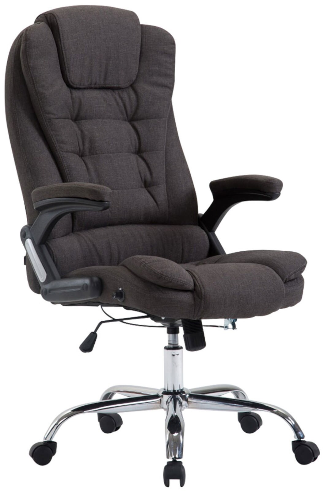 CLP B&uuml;rostuhl ergonomisch 150 kg belastbar Thor, Drehstuhl mit kippbarer R&uuml;ckenlehne modernes Design, h&ouml;henverstellbar 49-59 cm Gestell Chrom - Bild 1