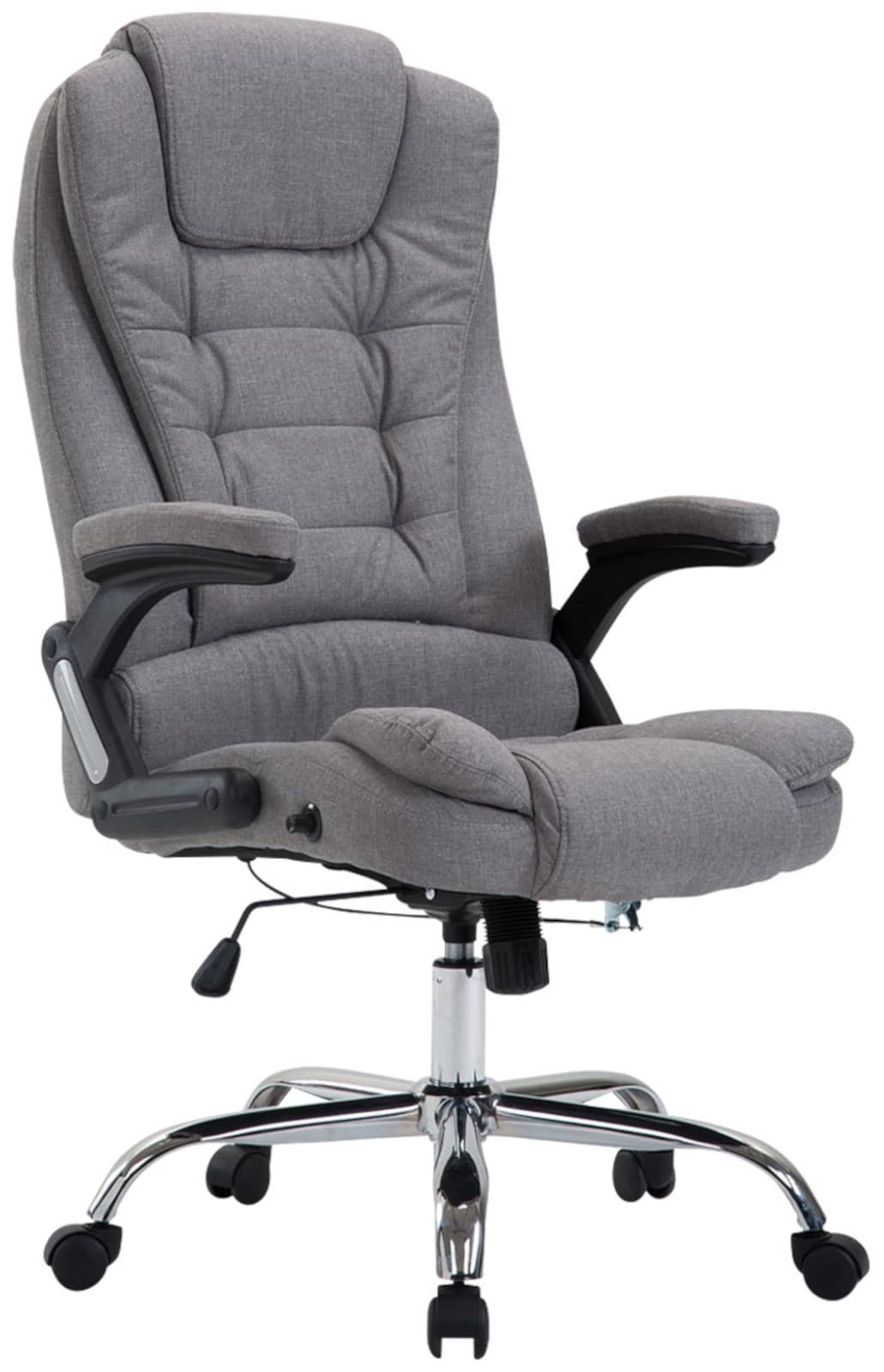 CLP B&uuml;rostuhl ergonomisch 150 kg belastbar Thor, Drehstuhl mit kippbarer R&uuml;ckenlehne modernes Design, h&ouml;henverstellbar 49-59 cm Gestell Chrom - Bild 1