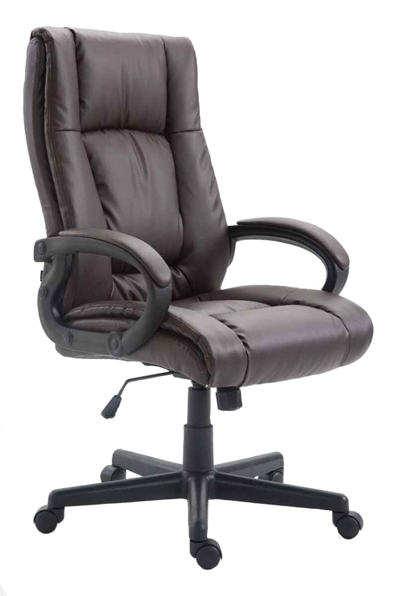 CLP Bürostuhl ergonomisch mit Rollen und Höhenverstellung, Chefsessel höhenverstellbar und Wippfunktion, rückenschonend, Drehstuhl Sparta