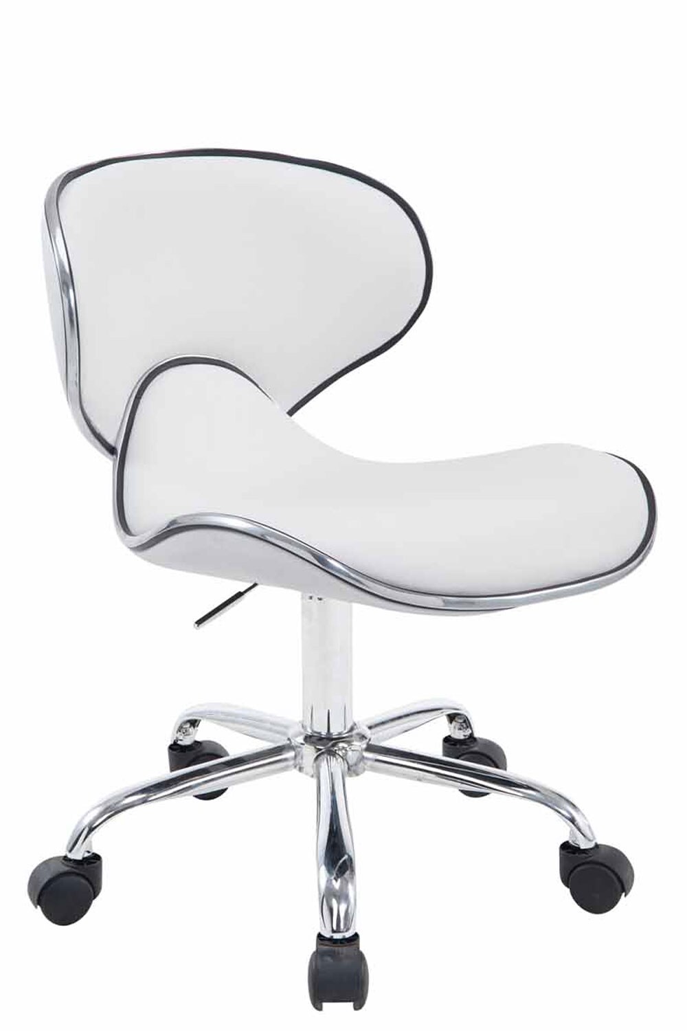 CLP Arbeitshocker LAS VEGAS V2 mit hochwertiger Polsterung und Kunstlederbezug I Höhenverstellbarer Rollhocker mit robustem Metallgestell | 04251380454181