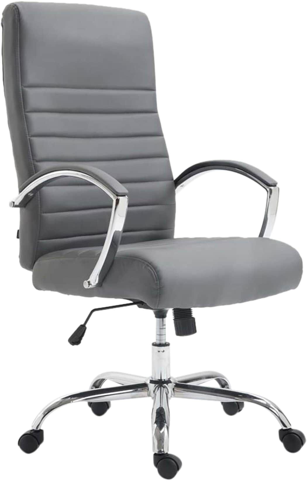 CLP Bürostuhl ergonomisch Valais Kunstleder, moderner Schreibtischstuhl, höhenverstellbarem Sitz und einer Belastbarkeit von 136 kg