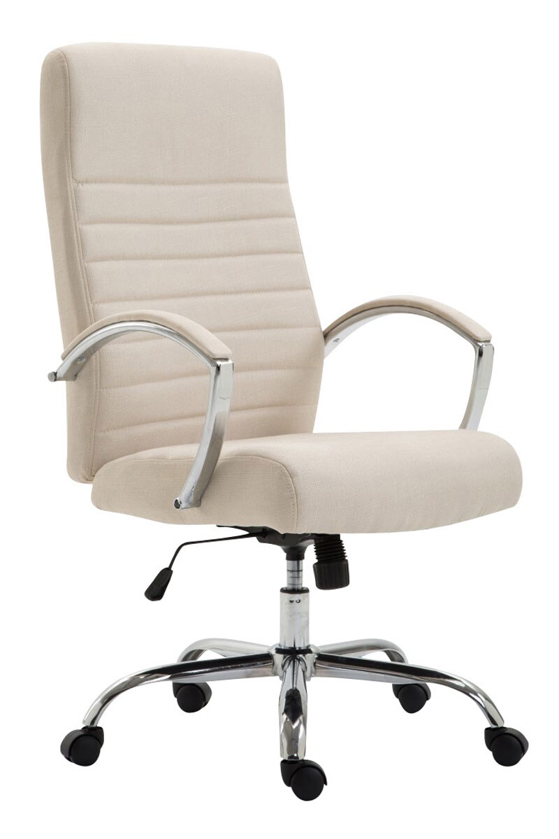 CLP Bürostuhl ergonomisch Valais Stoffbezug, moderner Drehstuhl mit höhenverstellbarem Sitz, Stoffbezug, bis 136 kg belastbar