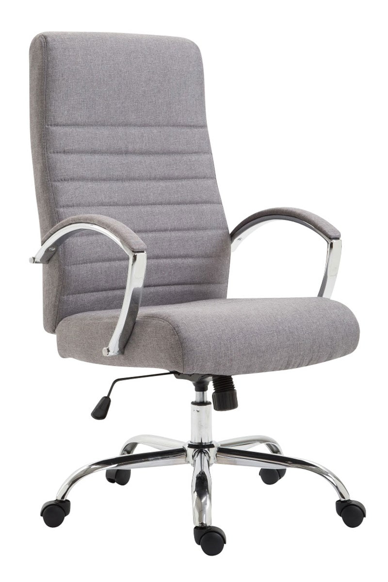 CLP Bürostuhl ergonomisch Valais Stoffbezug, moderner Drehstuhl mit höhenverstellbarem Sitz, Stoffbezug, bis 136 kg belastbar