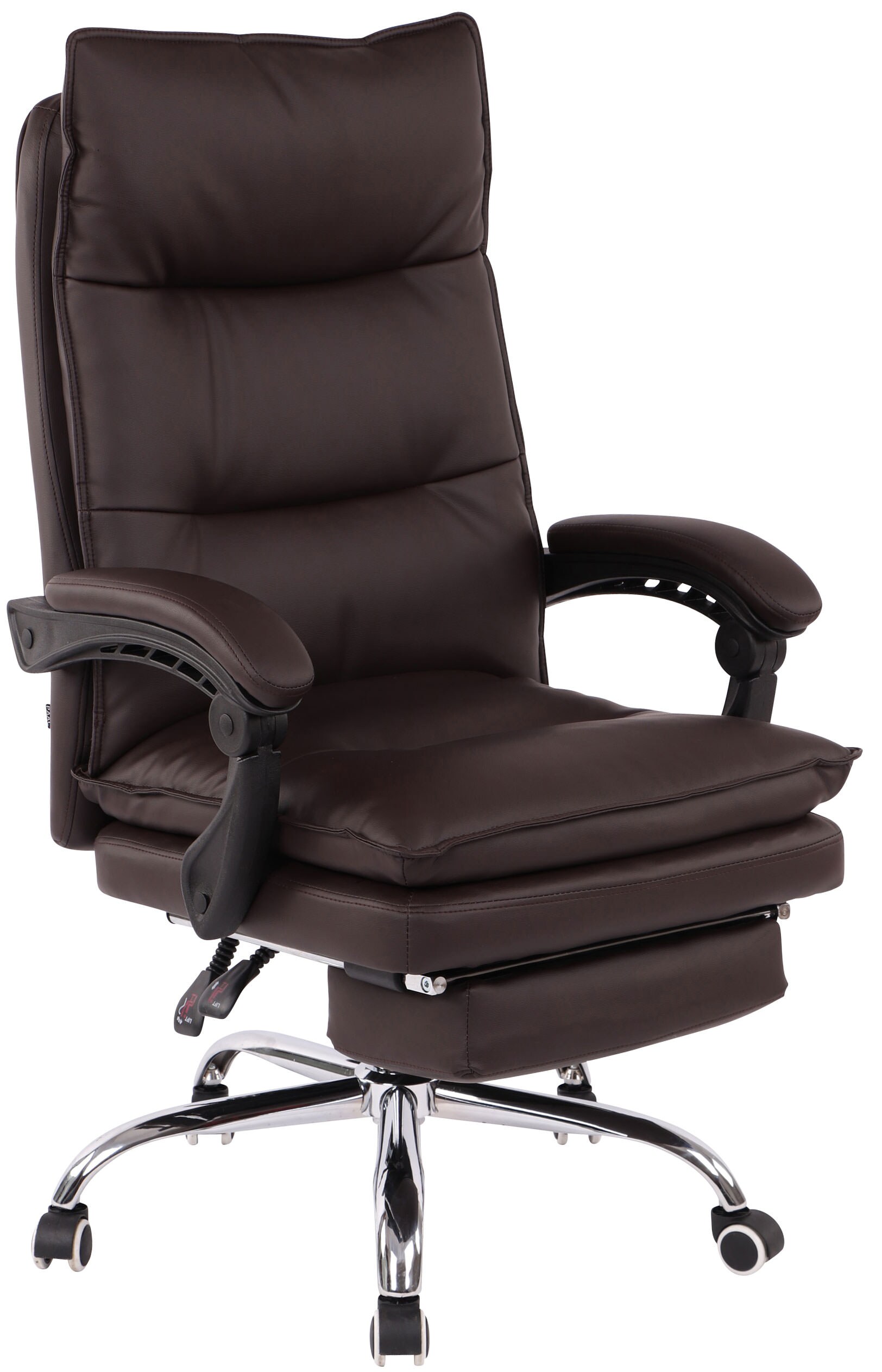 CLP B&uuml;rostuhl Power Mit Kunstlederbezug I Ergonomischer B&uuml;rosessel Mit Verstellbarer Sitzh&ouml;he I Drehstuhl Mit Ausziehbarer Fu&szlig;ablage - Bild 1