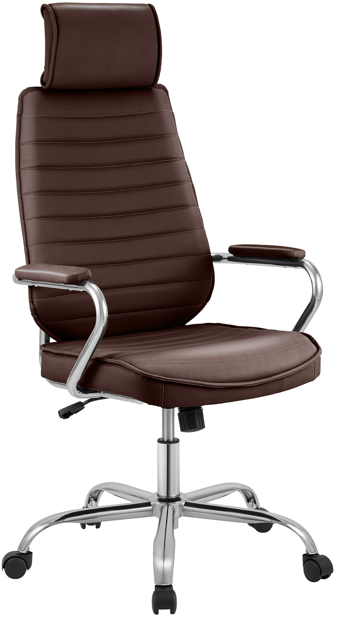 CLP B&uuml;rostuhl ergonomisch Rako, Schreibtischstuhl h&ouml;henverstellbar drehbar Kunstleder, R&uuml;ckenlehne mit Kopfst&uuml;tze, Armlehnen gepolstert - Bild 1