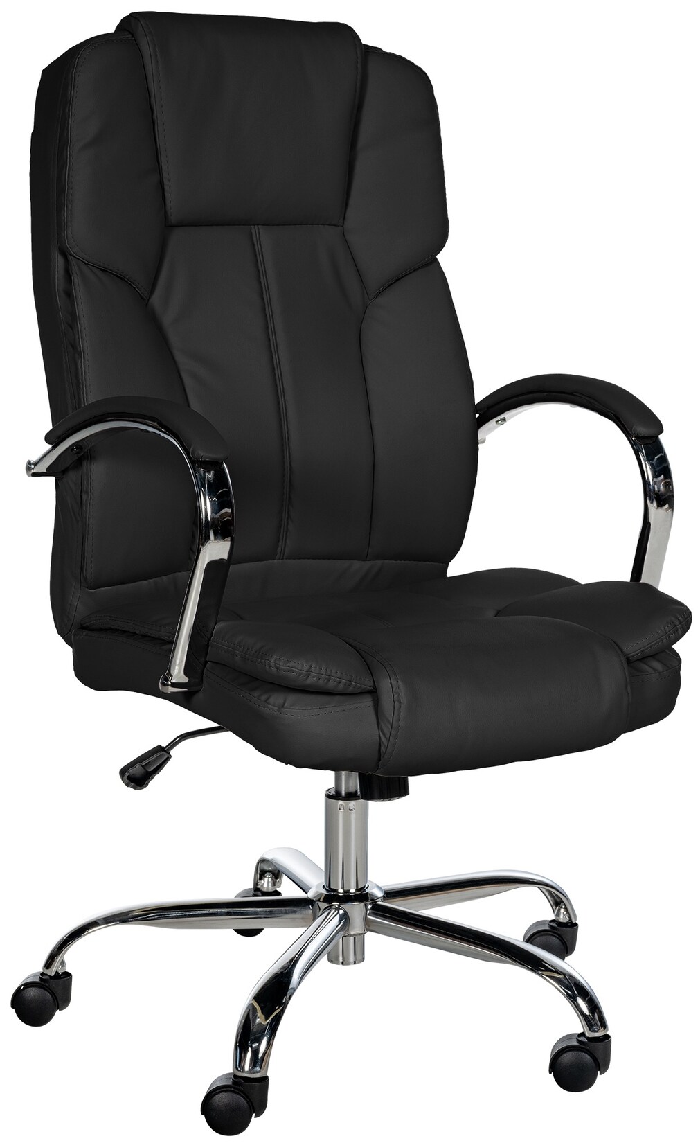 CLP Ergonomischer Bürostuhl BIG Xanthos I XXL Komfort Mit Wippfunktion Und Armlehnen I Verstellbar Mit Kunstleder-Bezug, Belastbar bis 210 …