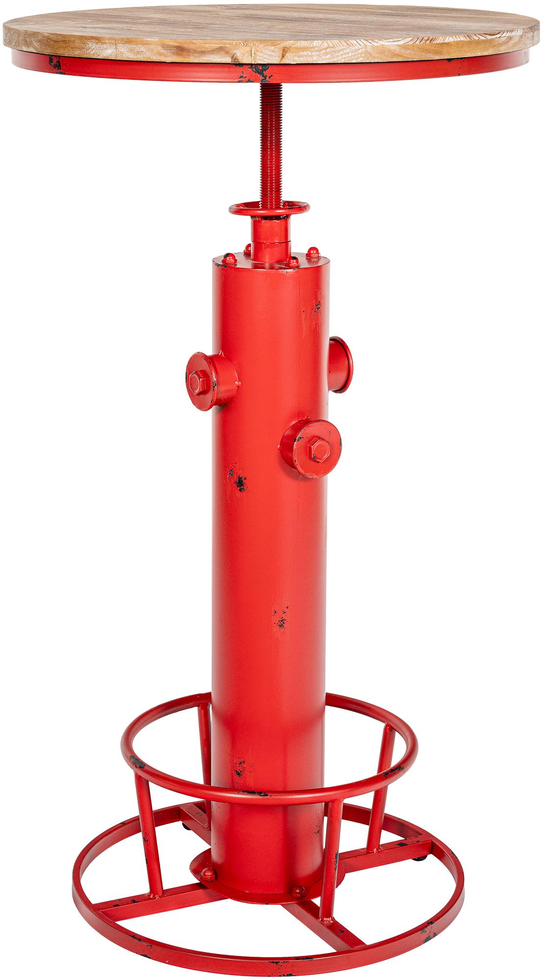 CLP Stehtisch Ruhr I H&ouml;henverstellbarer Bartisch mit Fu&szlig;ablage I Tischgestell aus Metall und Tischplatte aus Kiefernholz - Bild 1