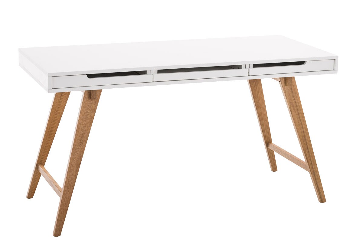 CLP Schreibtisch Porto I Bürotisch mit 2 Schubladen und großer Arbeitsfläche I Moderner Holztisch