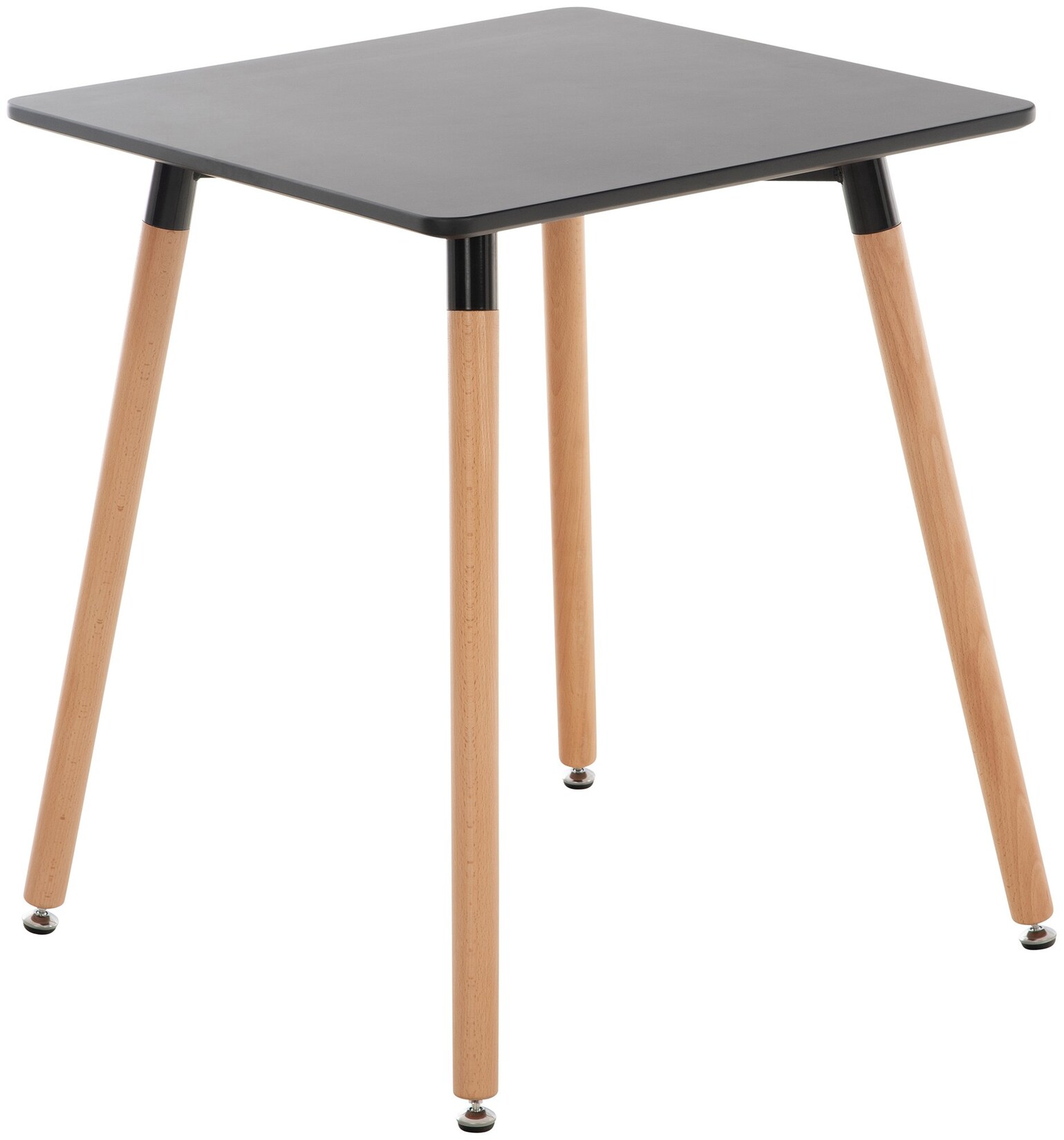 CLP Küchentisch Viborg I Esstisch Im Skandinavischen Design Für Wohnzimmer Mit MDF Tischplatte I Buchenholzgestell, Justierbare Bodenschoner